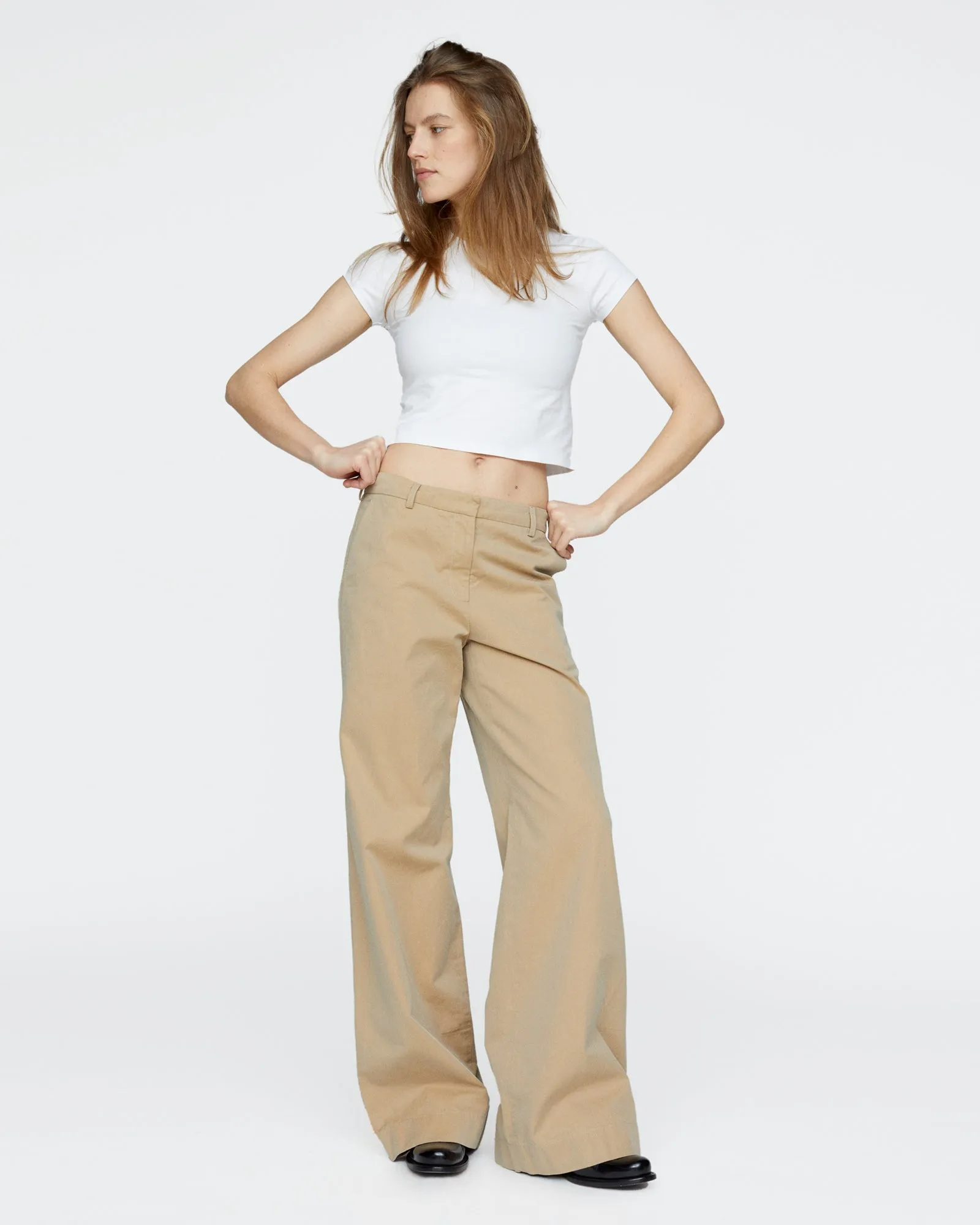 Cotton Twill Leigh Pant - Macadamia sold by ATM