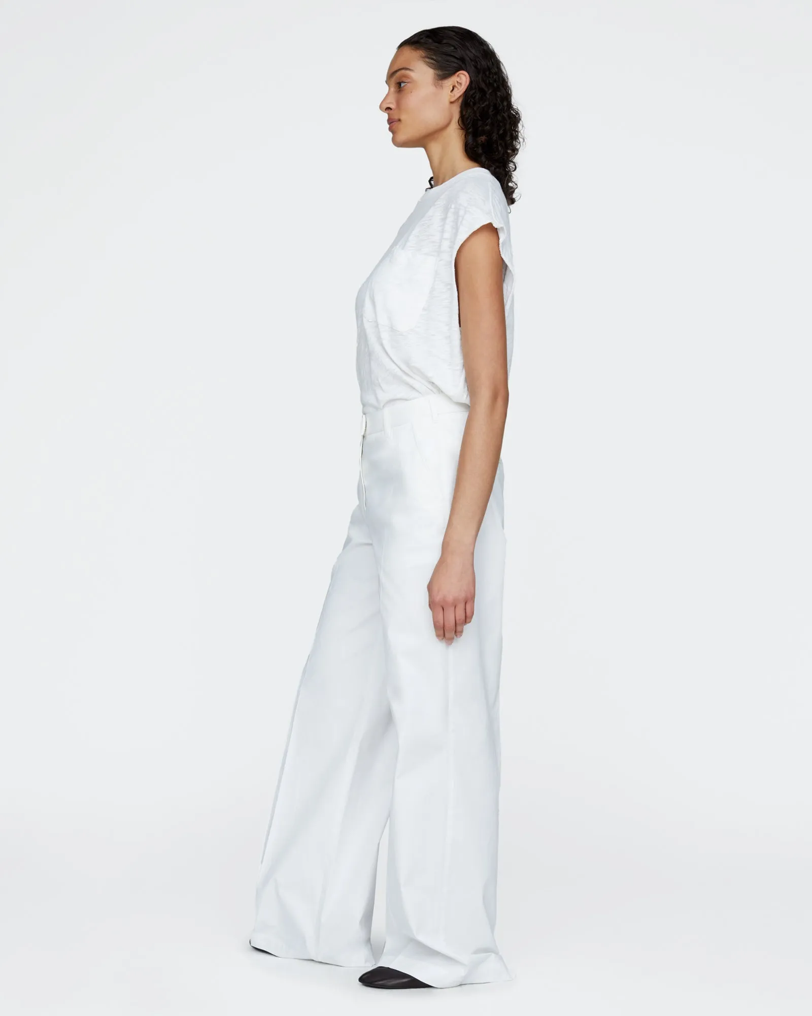 Cotton Twill Lee Pant - White sold by ATM product image thumbnail 3