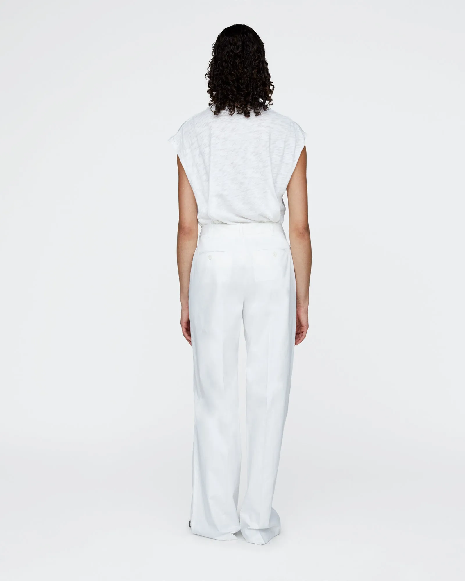 Cotton Twill Lee Pant - White sold by ATM product image thumbnail 4