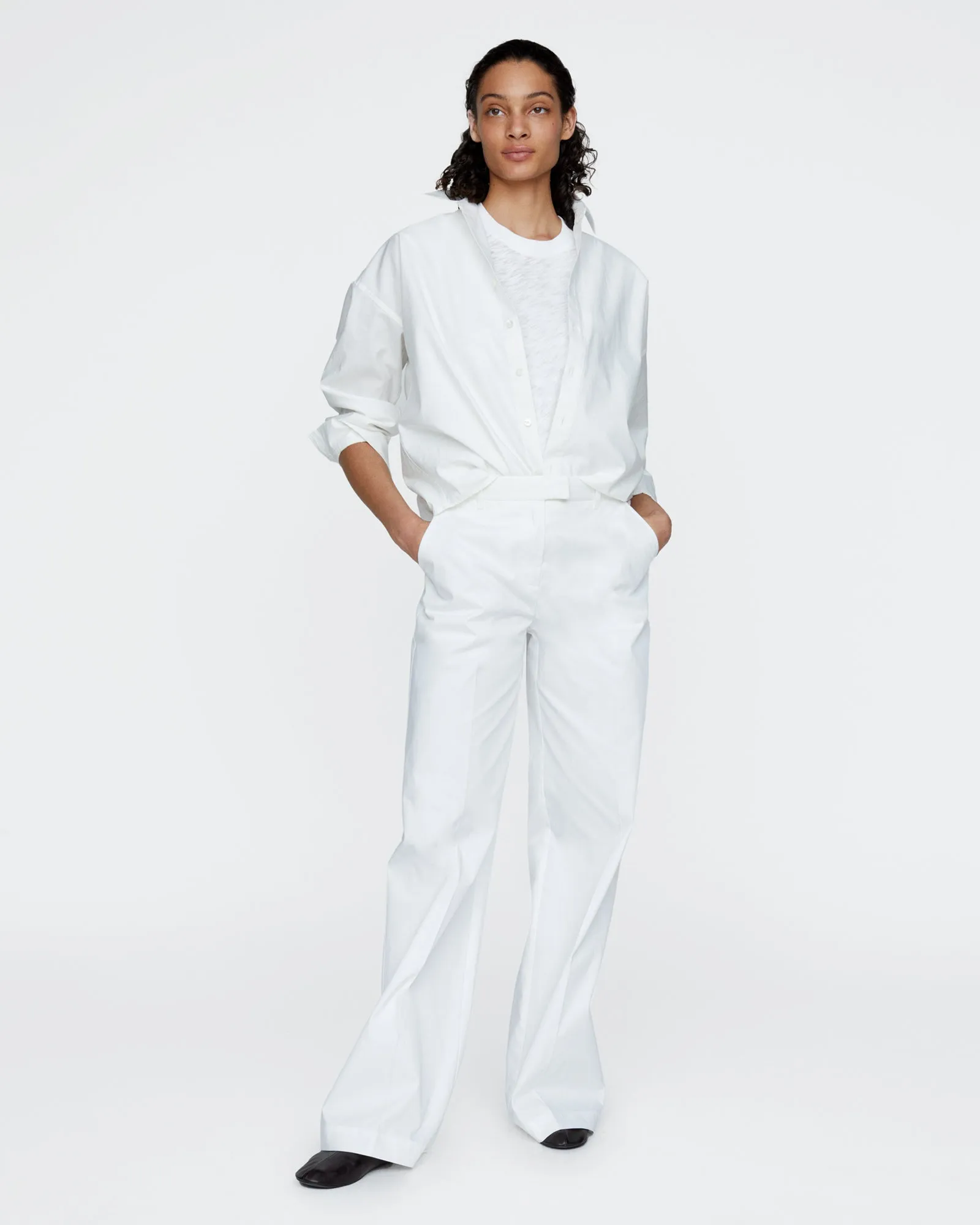 Cotton Twill Lee Pant - White sold by ATM