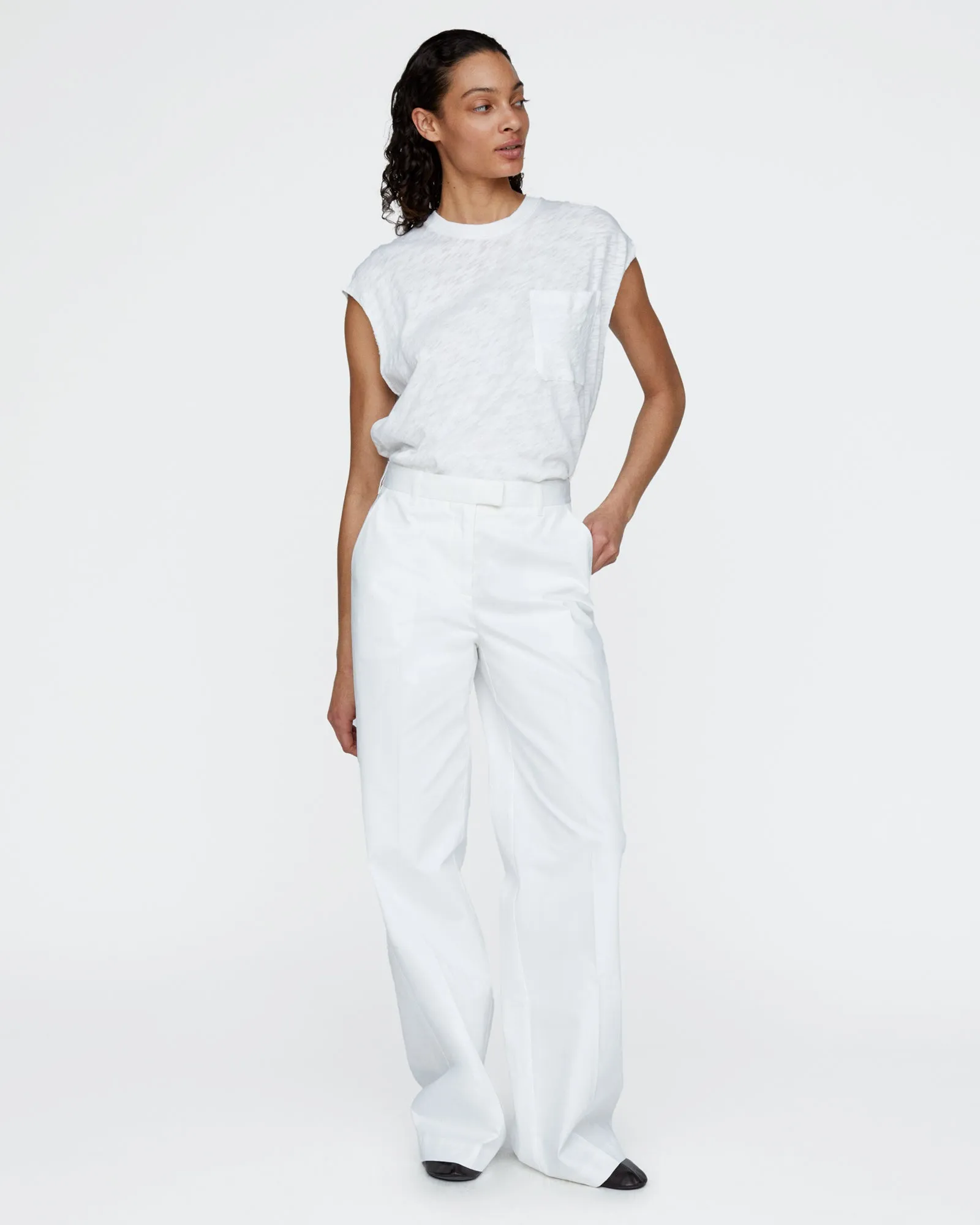 Cotton Twill Lee Pant - White sold by ATM product image thumbnail 2