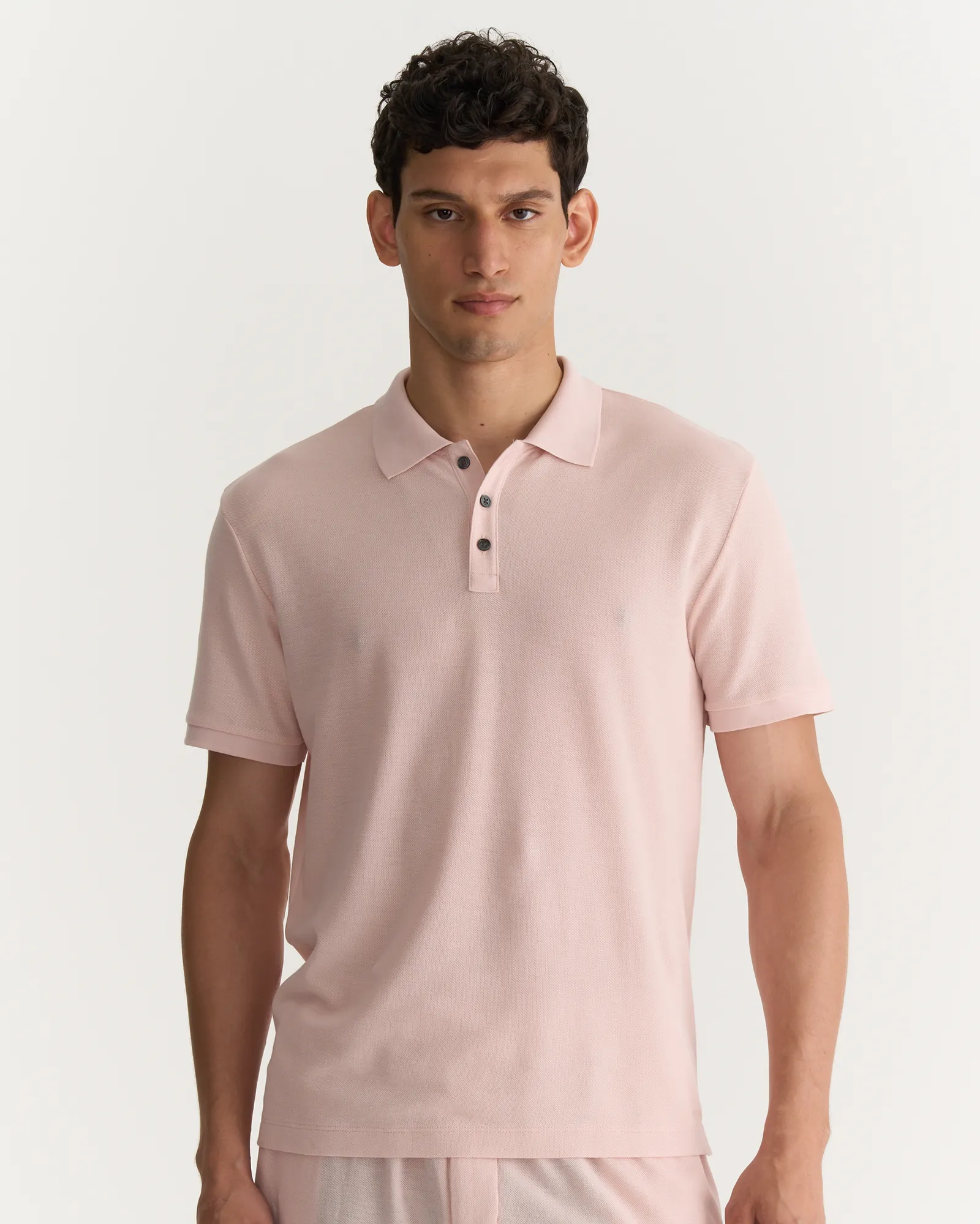 Pima Cotton Pique Polo - Faded Rose sold by ATM
