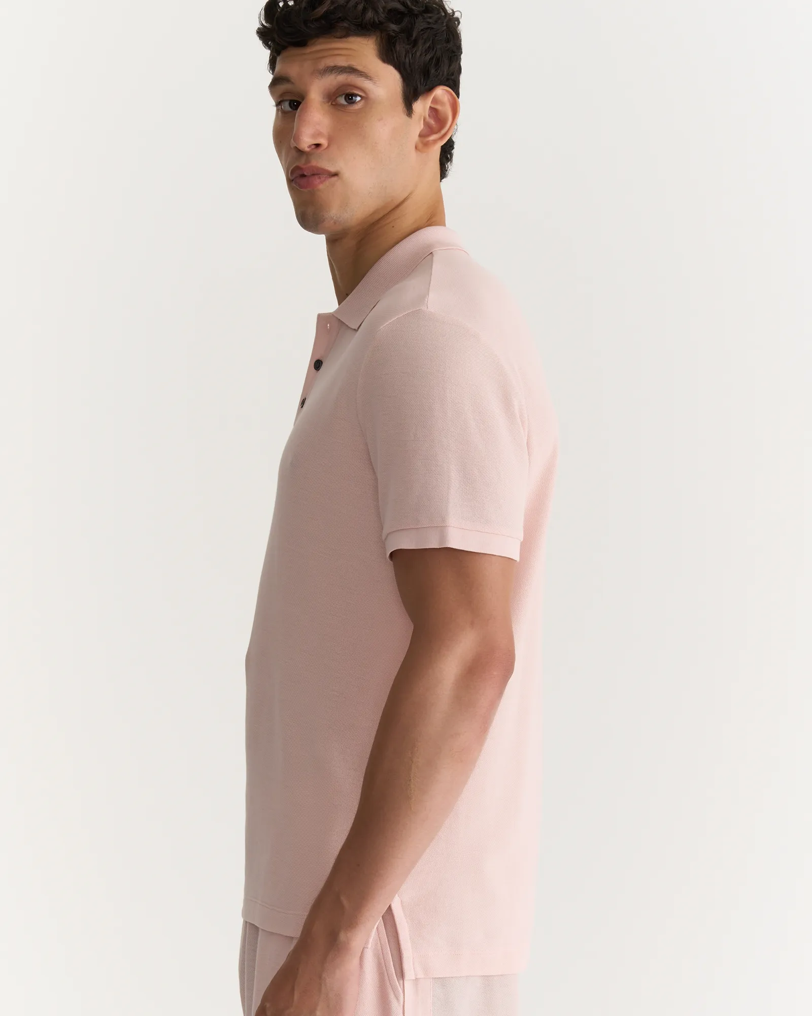 Pima Cotton Pique Polo - Faded Rose sold by ATM product image thumbnail 2