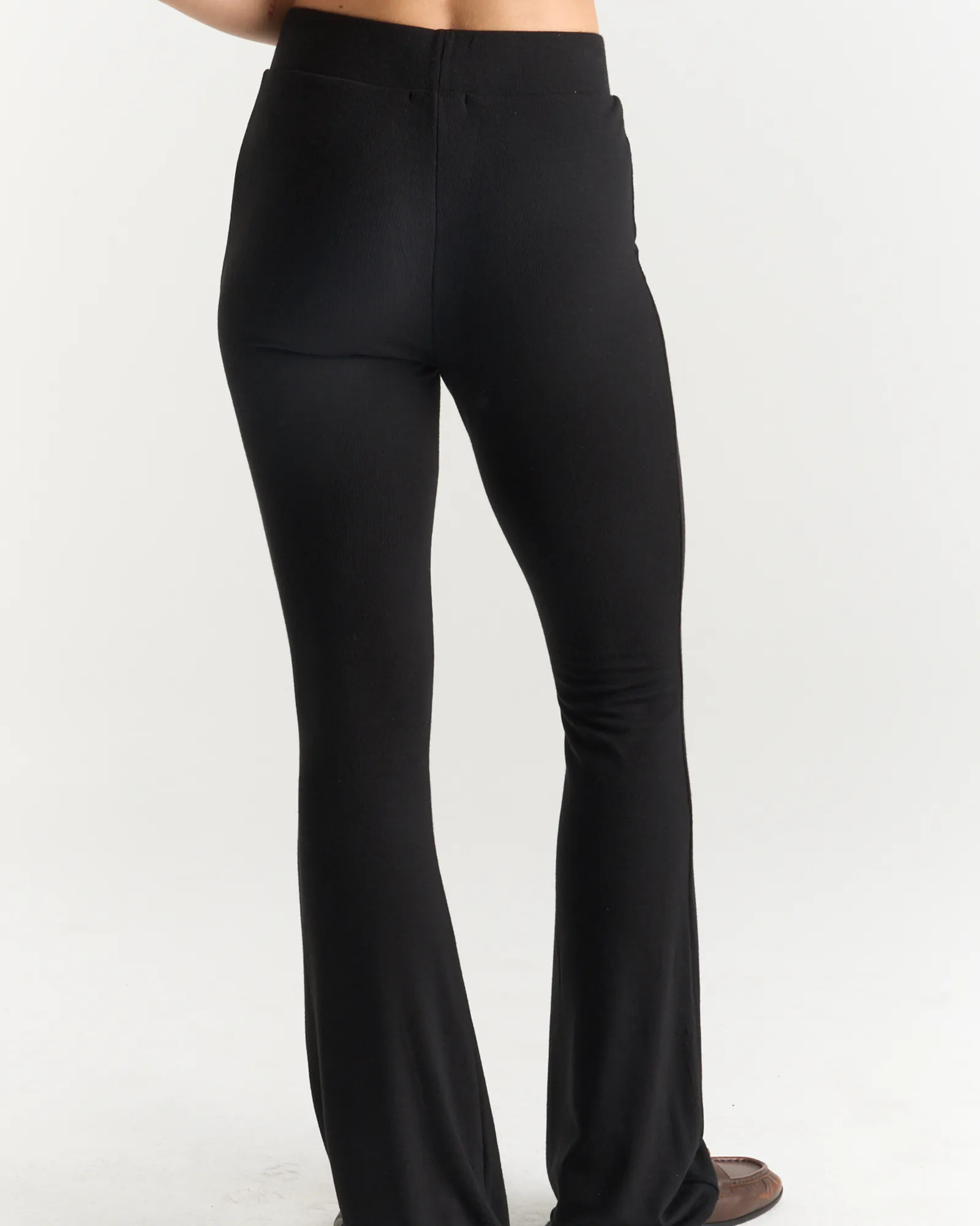 Modal Rib Flare Pant - Black sold by ATM product image thumbnail 3