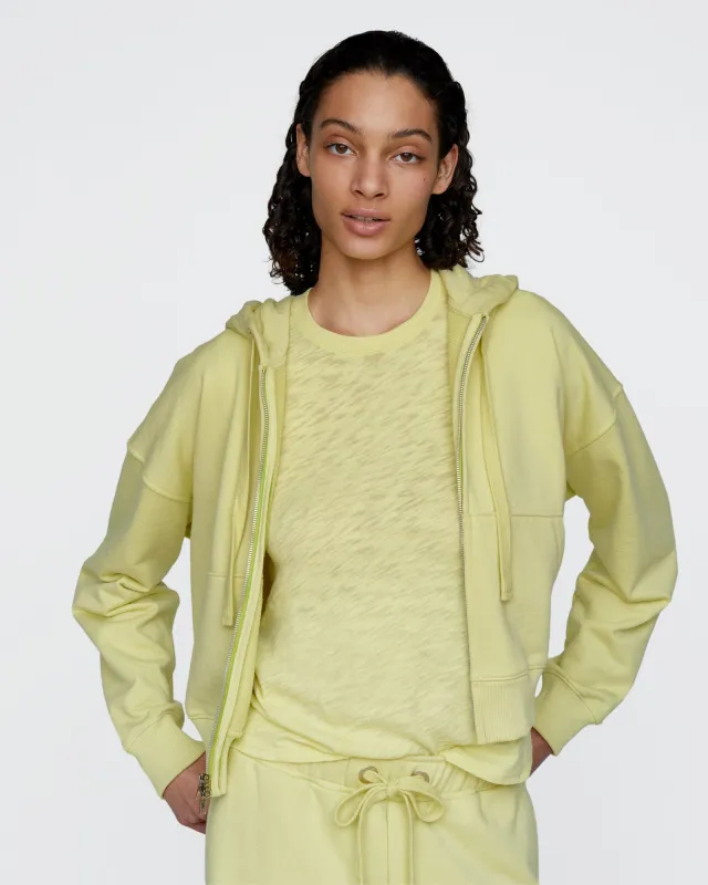 French Terry Zip-Up Hoodie - Mellow Yellow made by ATM