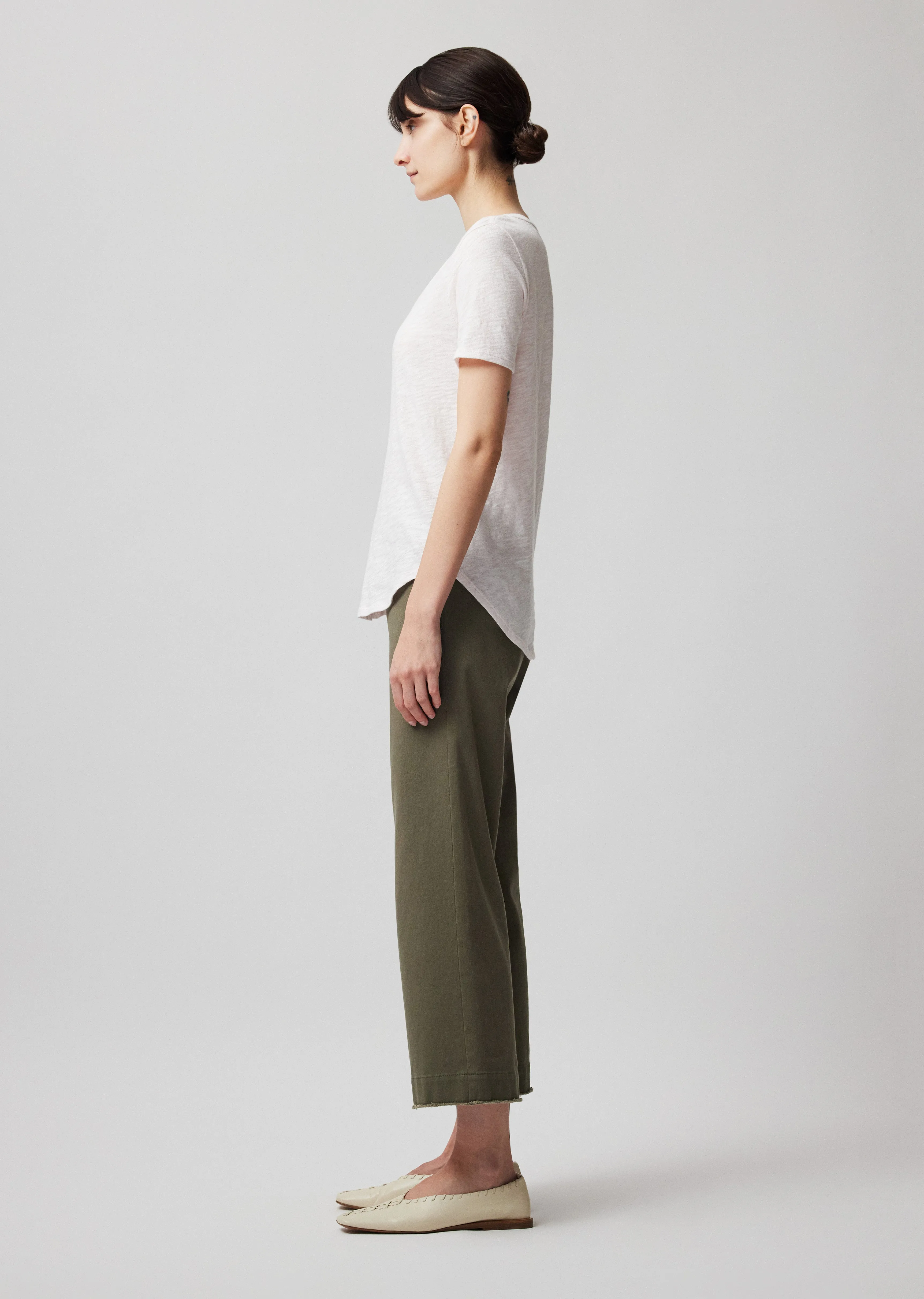 Slub Jersey Classic Short Sleeve Schoolboy V-Neck Tee - Faded Rose sold by ATM product image thumbnail 3