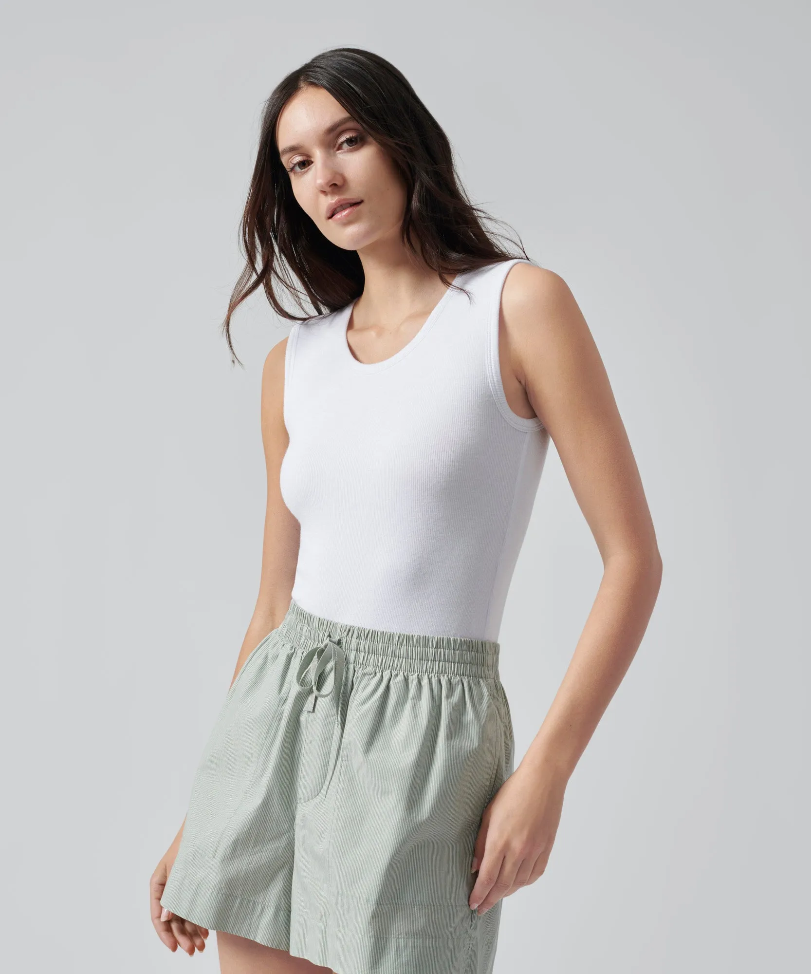 Modal Rib Sleeveless Bodysuit - White sold by ATM product image thumbnail 2