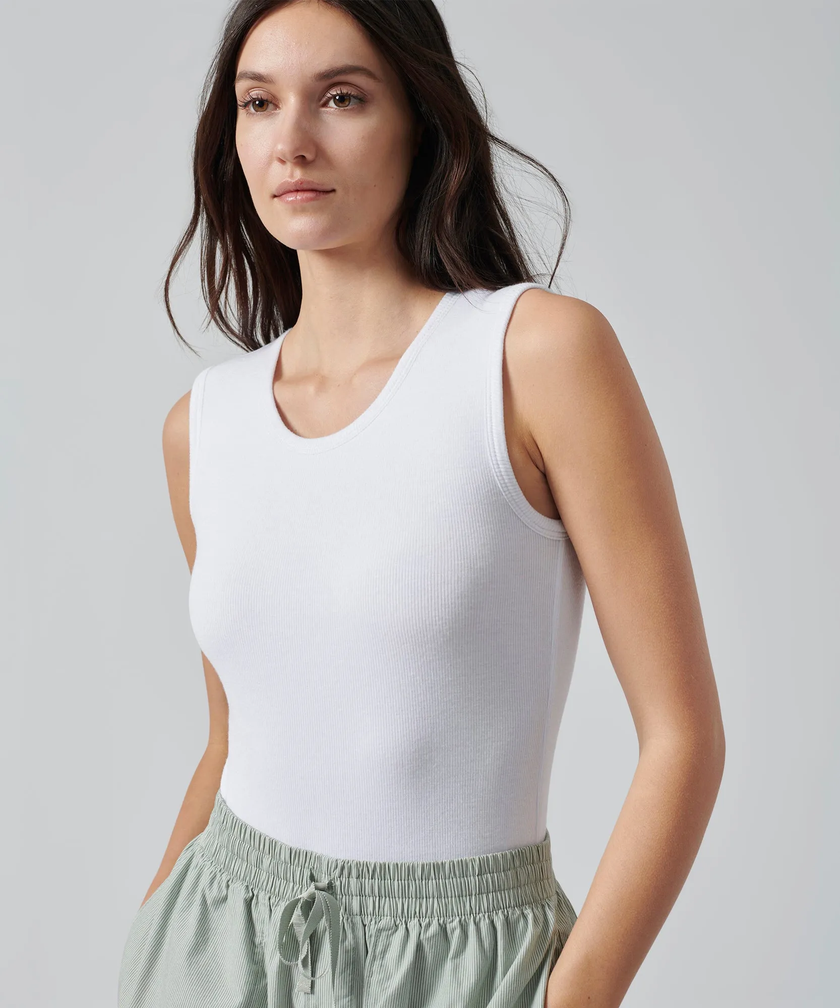 Modal Rib Sleeveless Bodysuit - White sold by ATM product image thumbnail 4