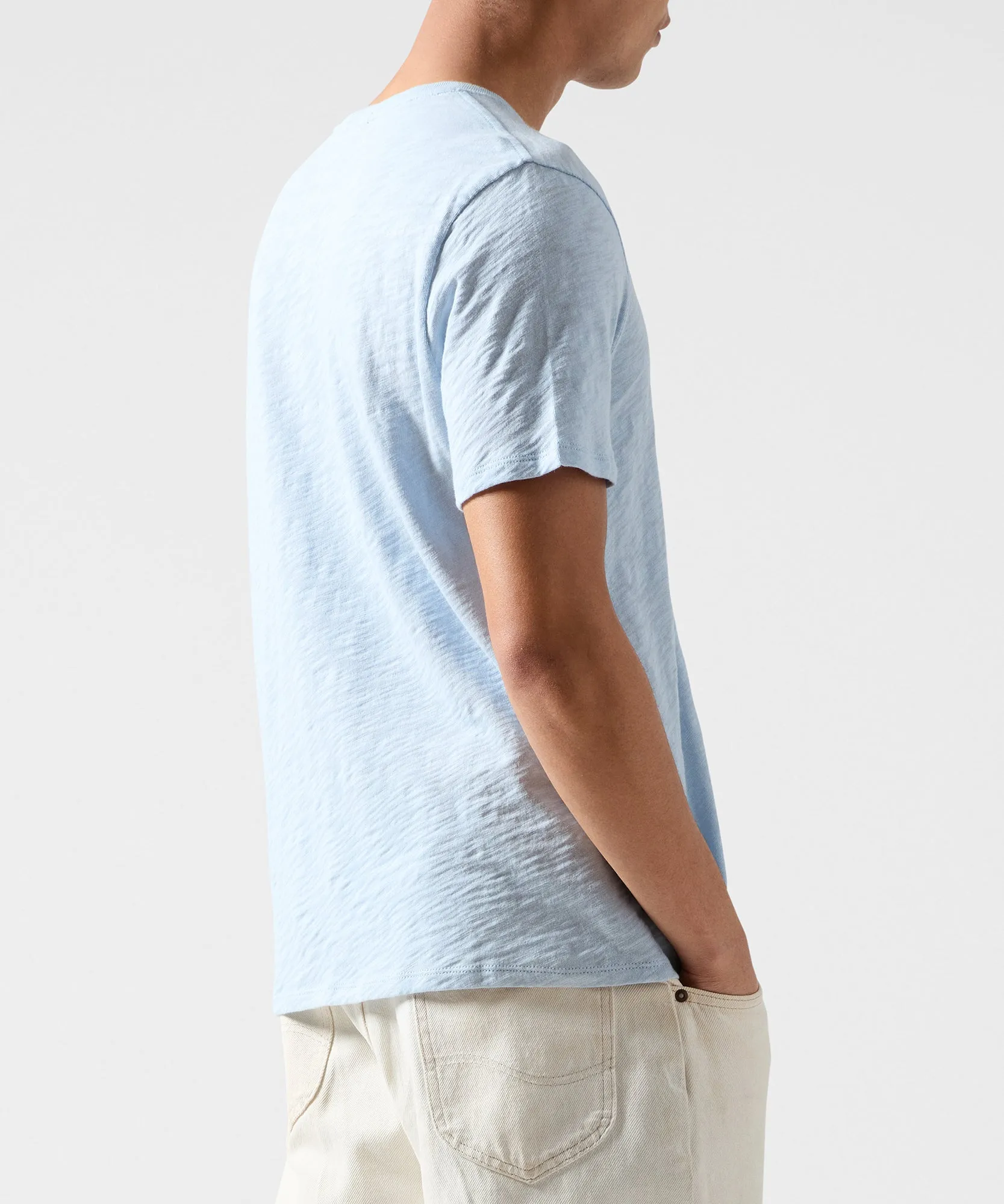 Slub Jersey V-Neck Tee - Powder Blue sold by ATM product image thumbnail 2