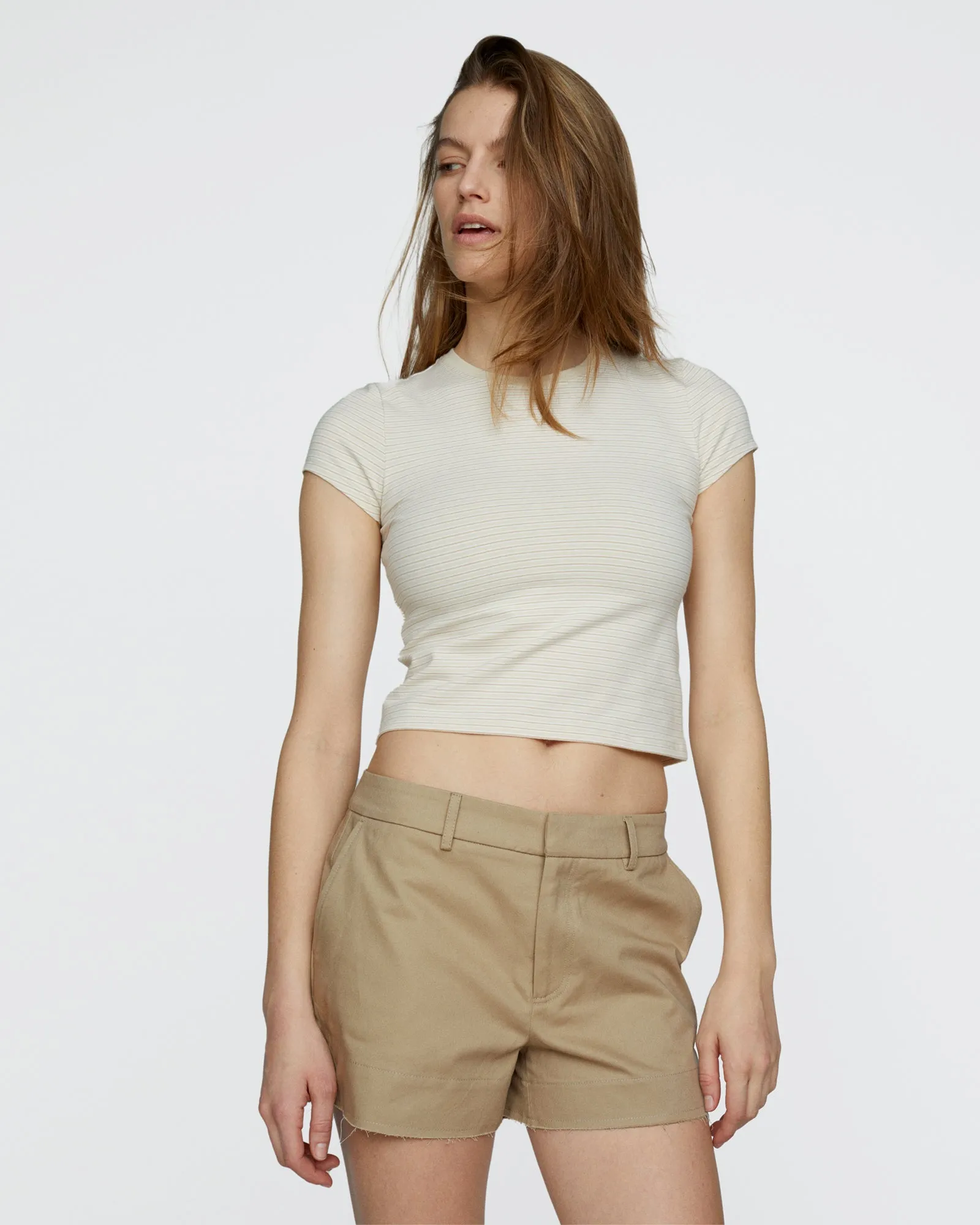 Cotton Twill Shorts - Khaki sold by ATM product image thumbnail 2
