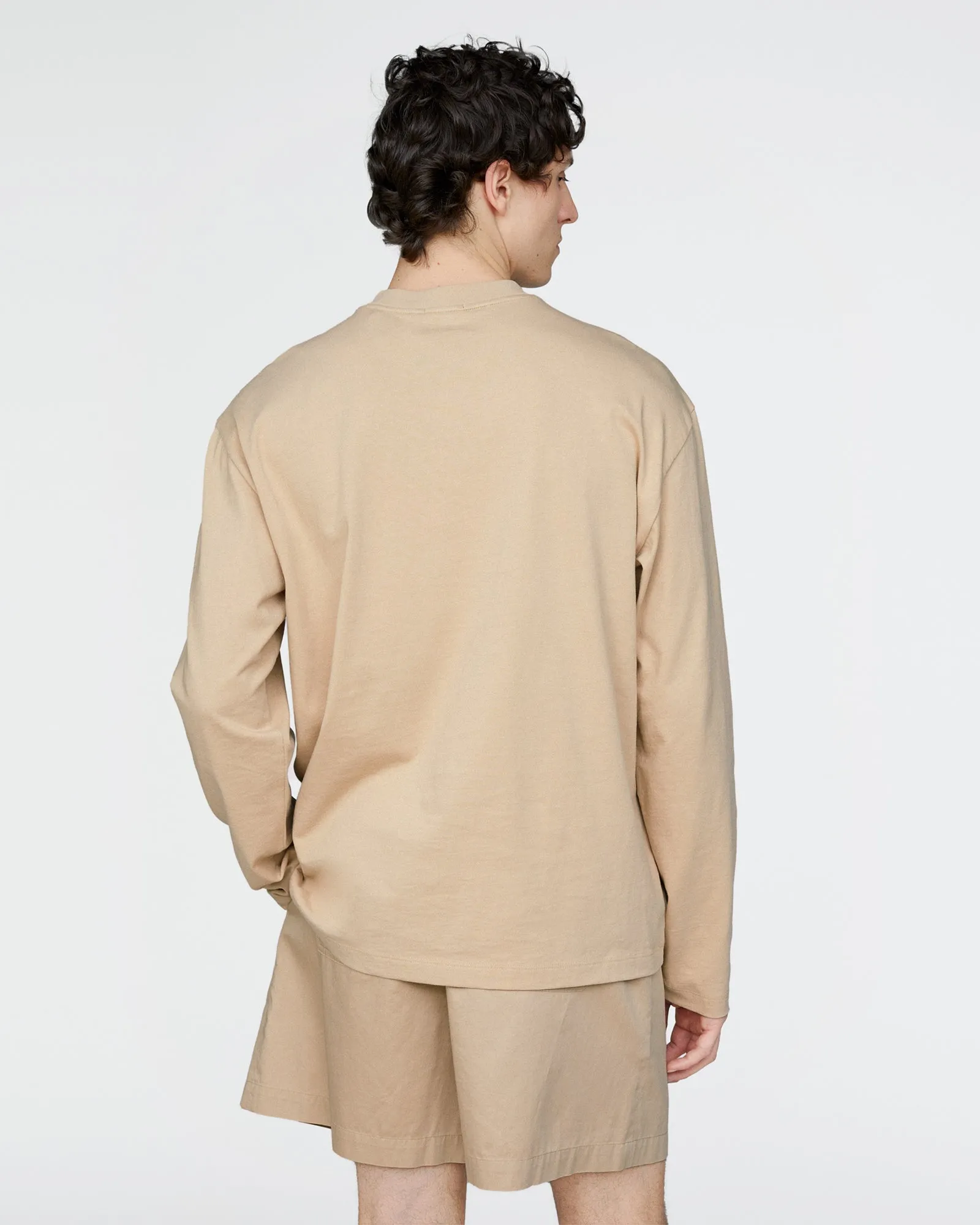 Heavyweight Jersey Long Sleeve Crew - Macadamia sold by ATM product image thumbnail 4
