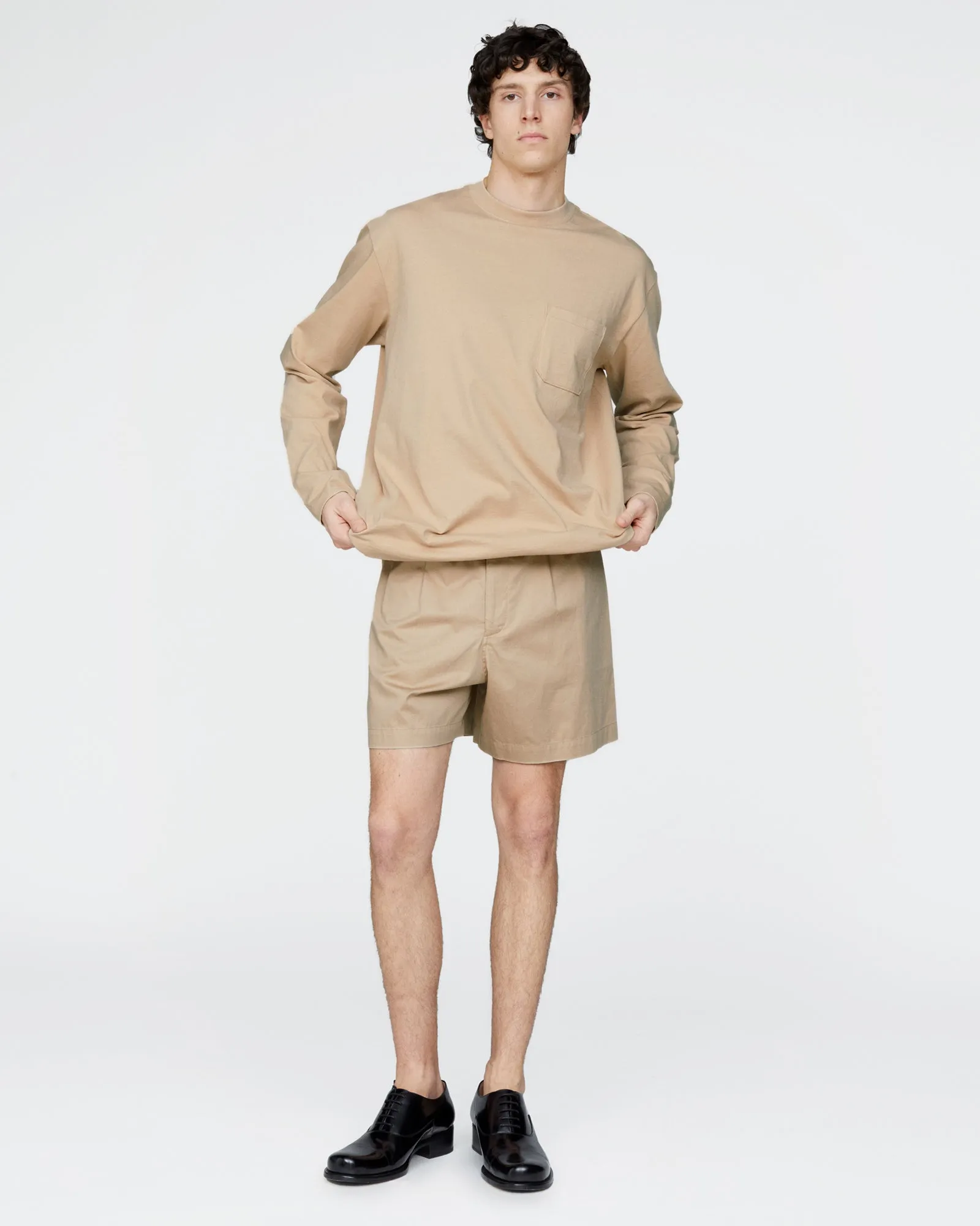 Heavyweight Jersey Long Sleeve Crew - Macadamia sold by ATM product image thumbnail 2