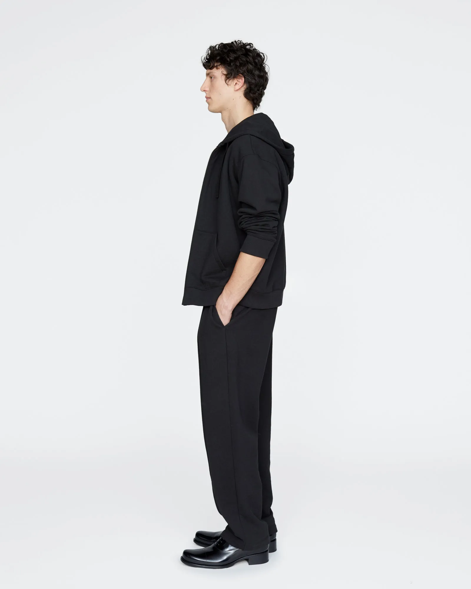 French Terry Straight Leg Sweatpants - Black sold by ATM product image thumbnail 3