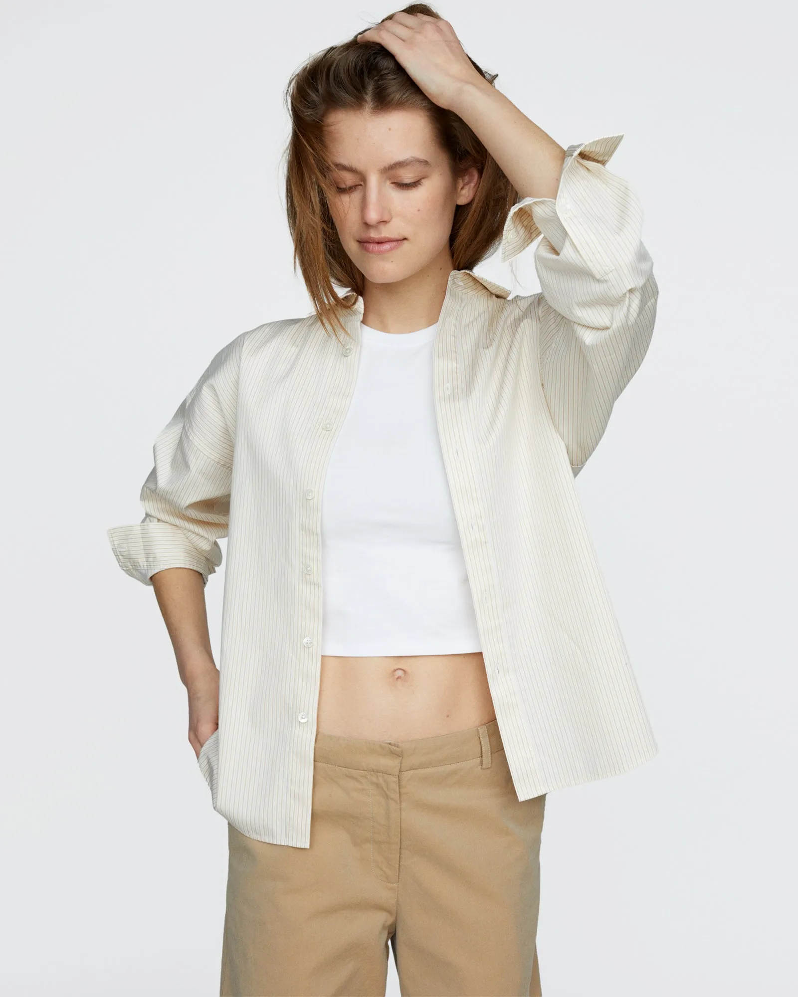 Striped Max Shirt - Macadamia Multi sold by ATM