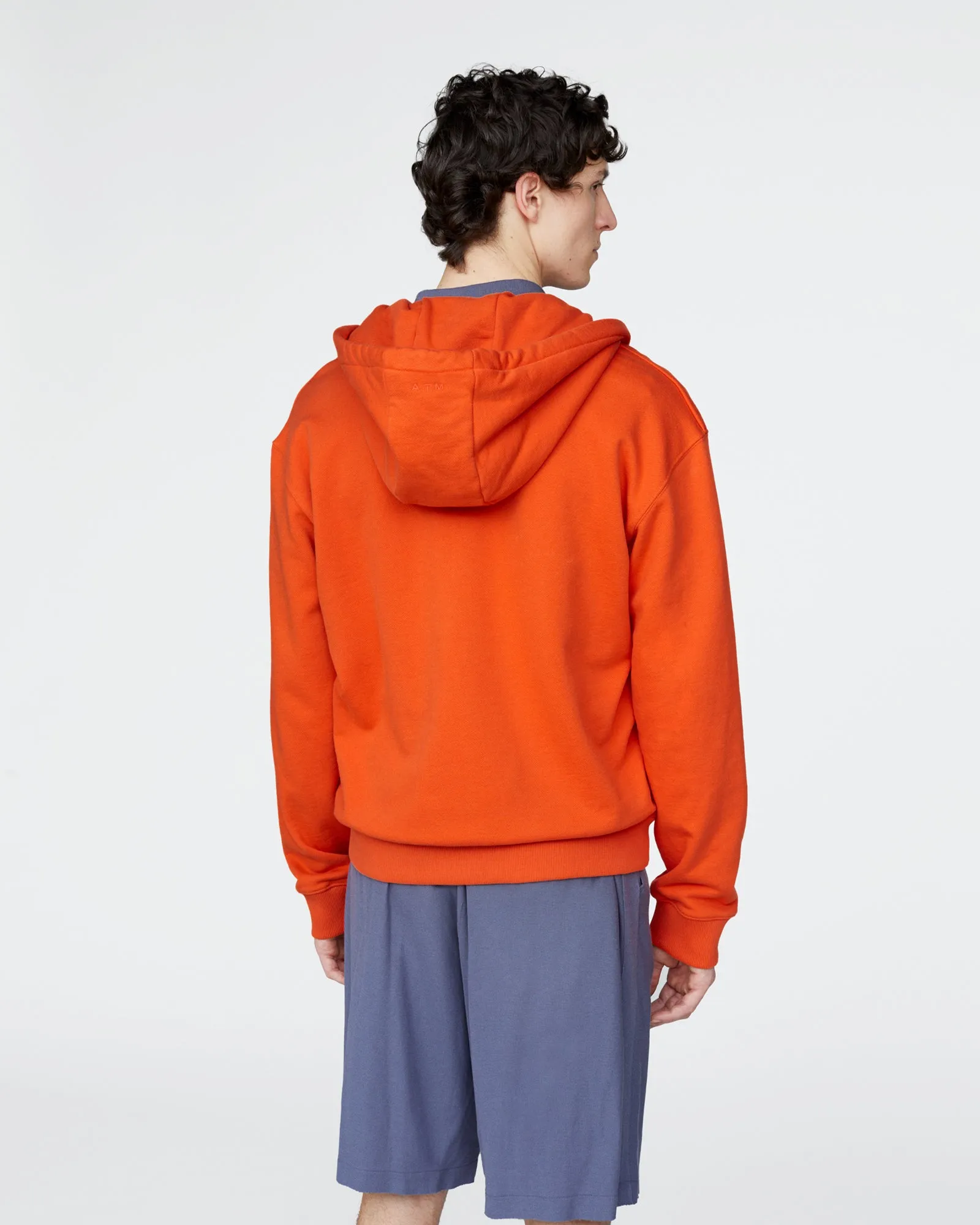 French Terry Zip-Up Hoodie - Tomato sold by ATM product image thumbnail 3