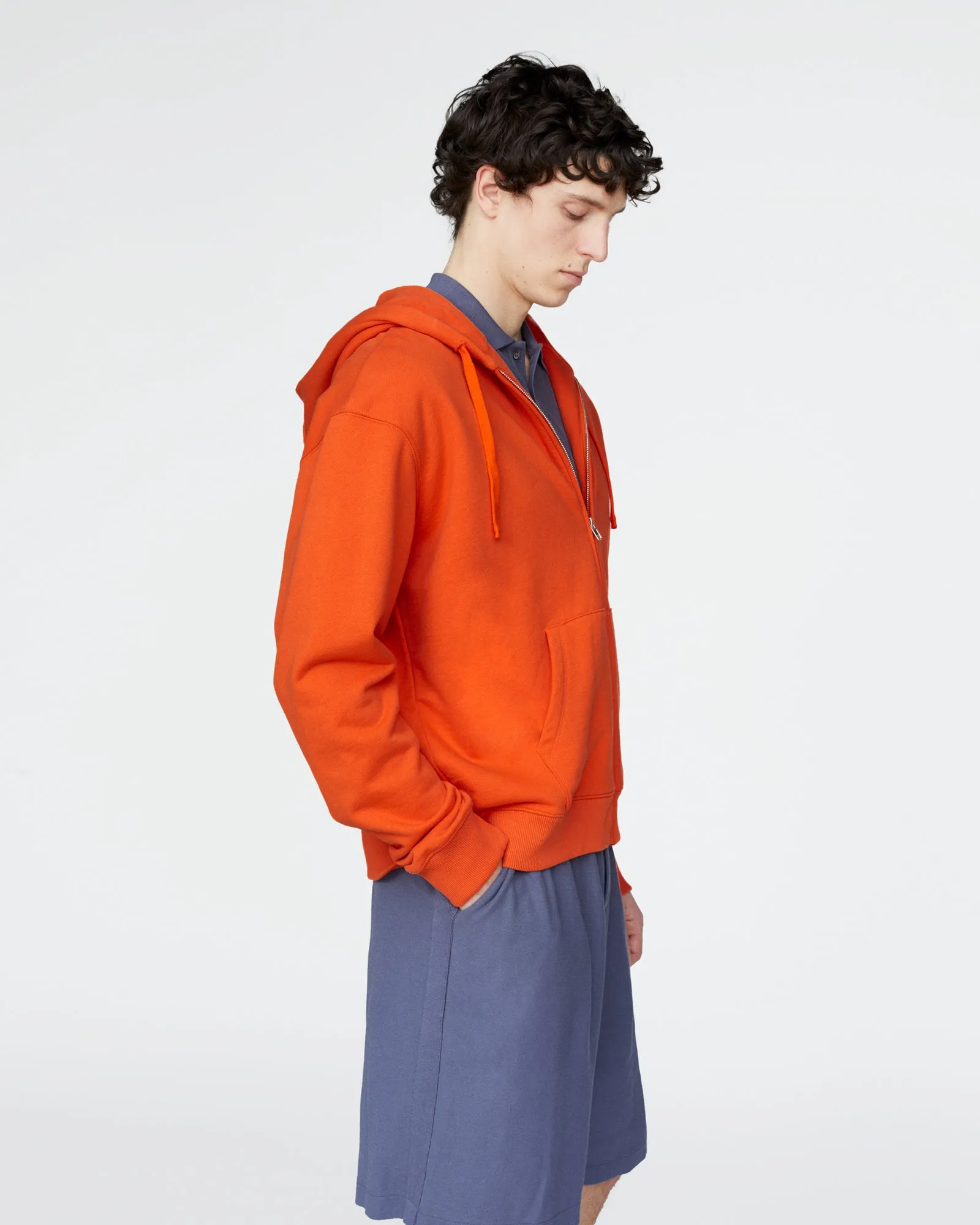 French Terry Zip-Up Hoodie - Tomato sold by ATM product image thumbnail 4