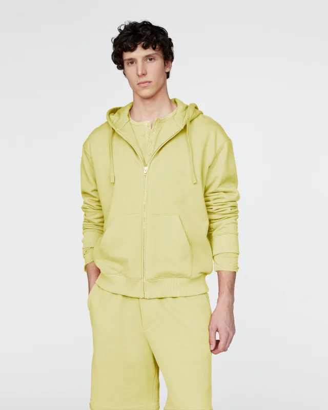 French Terry Zip-Up Hoodie - Mellow Yellow made by ATM