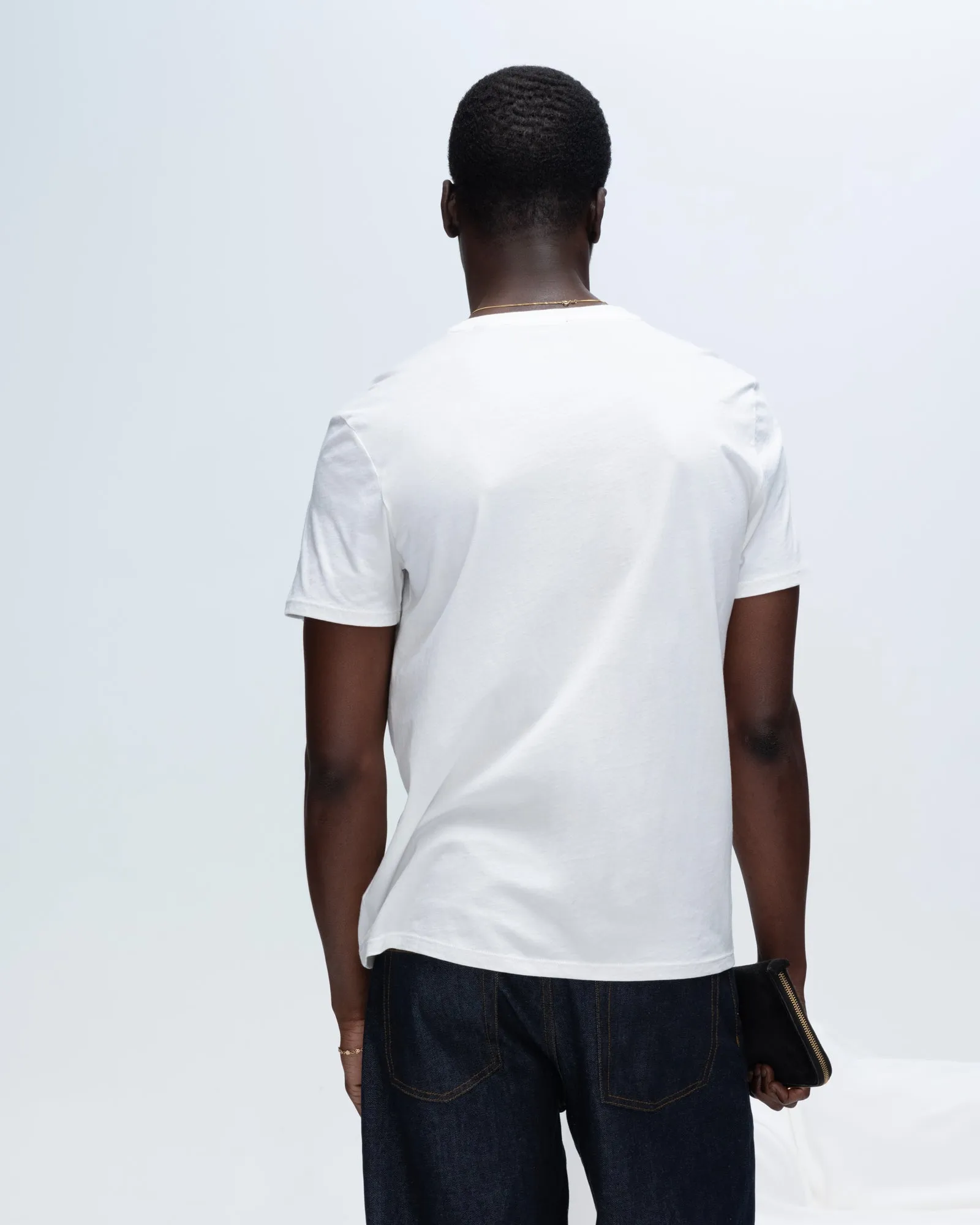 Classic Jersey V-Neck Tee - White sold by ATM product image thumbnail 3