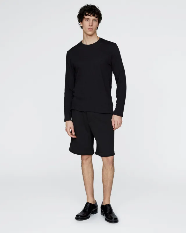 French Terry Pull-On Shorts - Black made by ATM