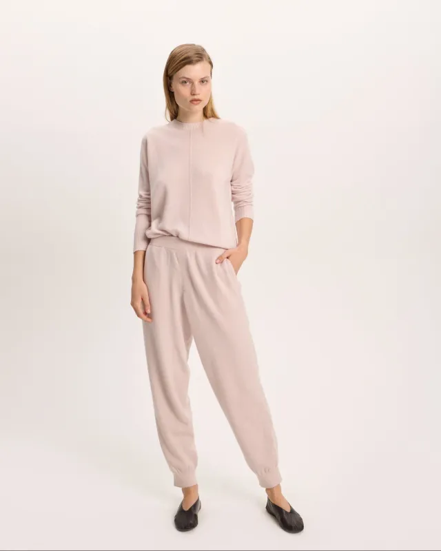 Cashmere Banded Sweatpants - Faded Rose made by ATM