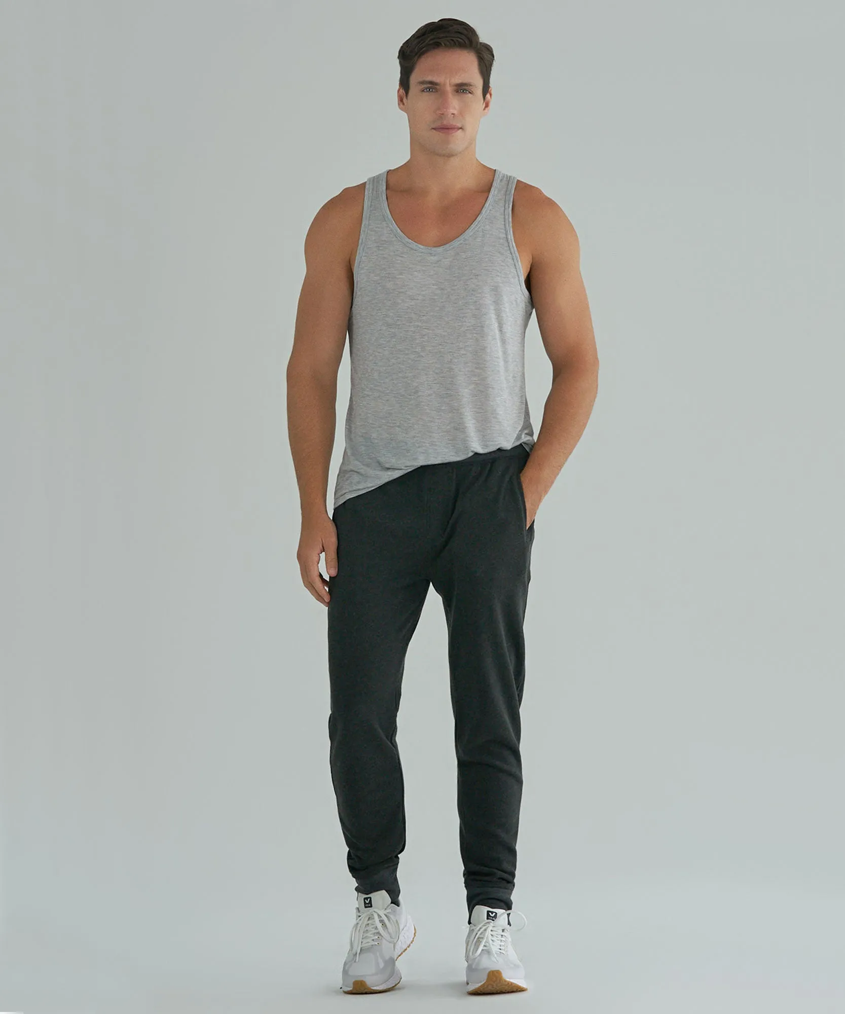 French Terry Sweatpants - Heather Charcoal sold by ATM Anthony Thomas Melillo product image thumbnail 4