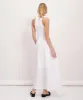 Pima Cotton Mixed Media Maxi Dress - White sold by ATM Anthony Thomas Melillo