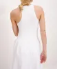 Pima Cotton Mixed Media Maxi Dress - White sold by ATM Anthony Thomas Melillo