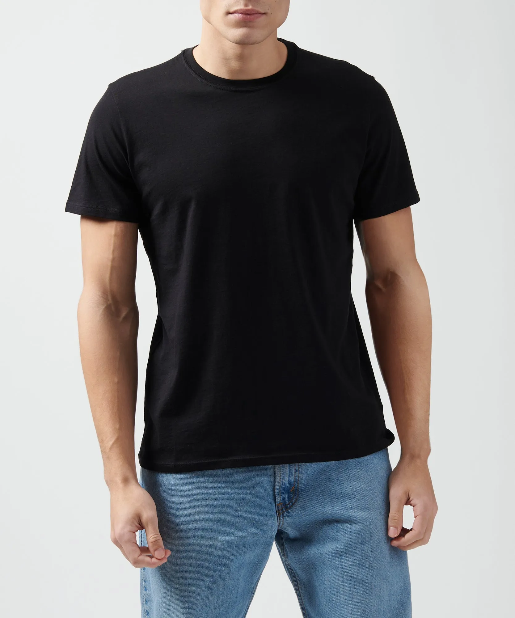 Classic Jersey Crew Neck Tee - Black sold by ATM