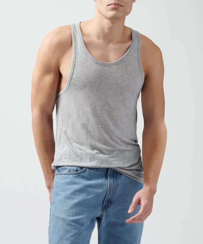 Modal Jersey Tank - Heather Grey sold by ATM Anthony Thomas Melillo