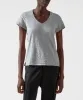 Slub Jersey Schoolboy V-Neck Tee - Heather Grey sold by ATM Anthony Thomas Melillo