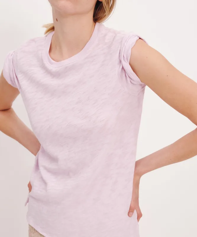 Slub Jersey Schoolboy Short Sleeve Crew Neck Tee - Violet Breeze sold by ATM Anthony Thomas Melillo