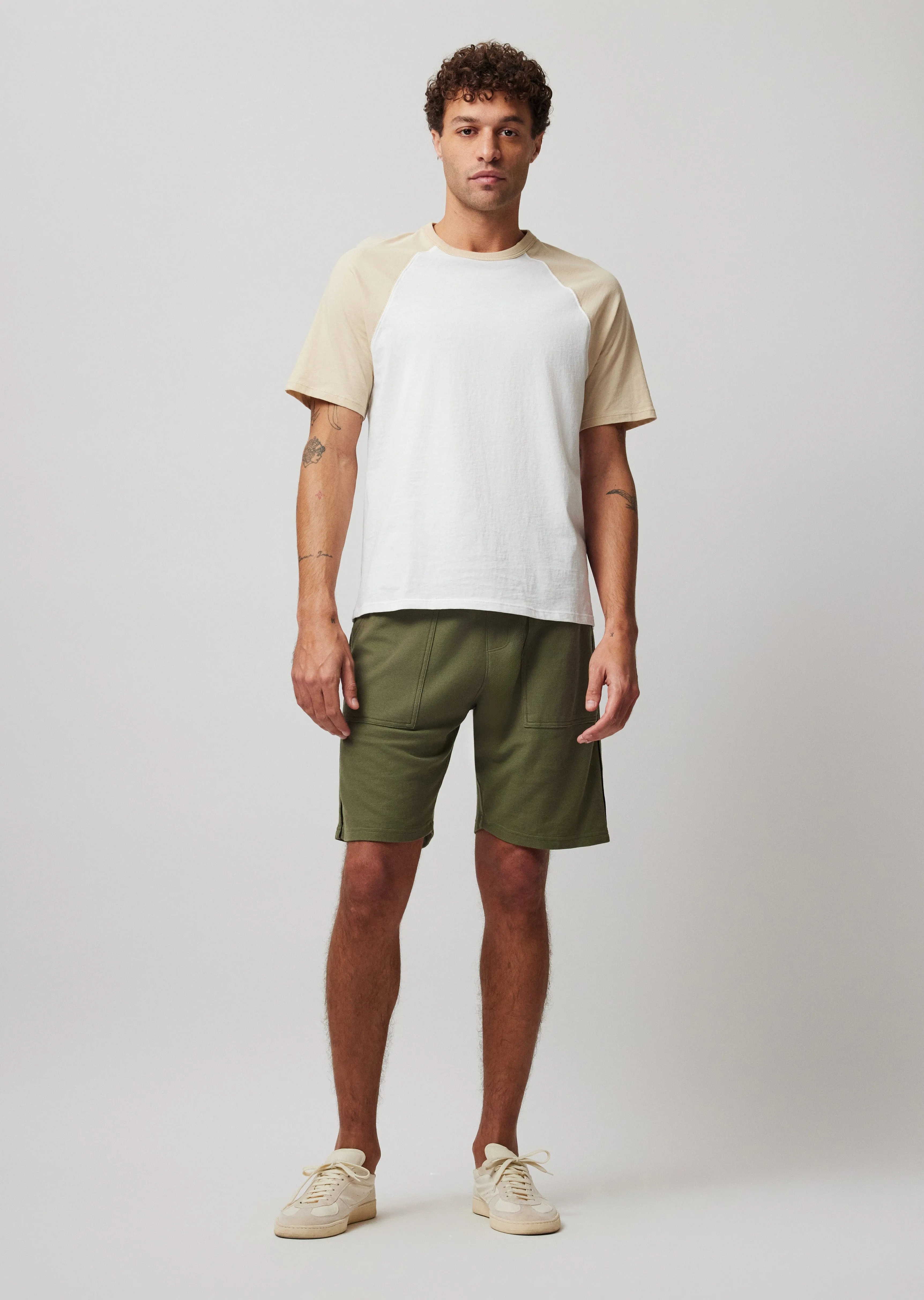 Classic Jersey Short Sleeve Baseball Tee - White- Shiitake sold by ATM Anthony Thomas Melillo