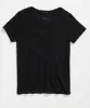 Slub Jersey Schoolboy V-Neck Tee - Black sold by ATM Anthony Thomas Melillo