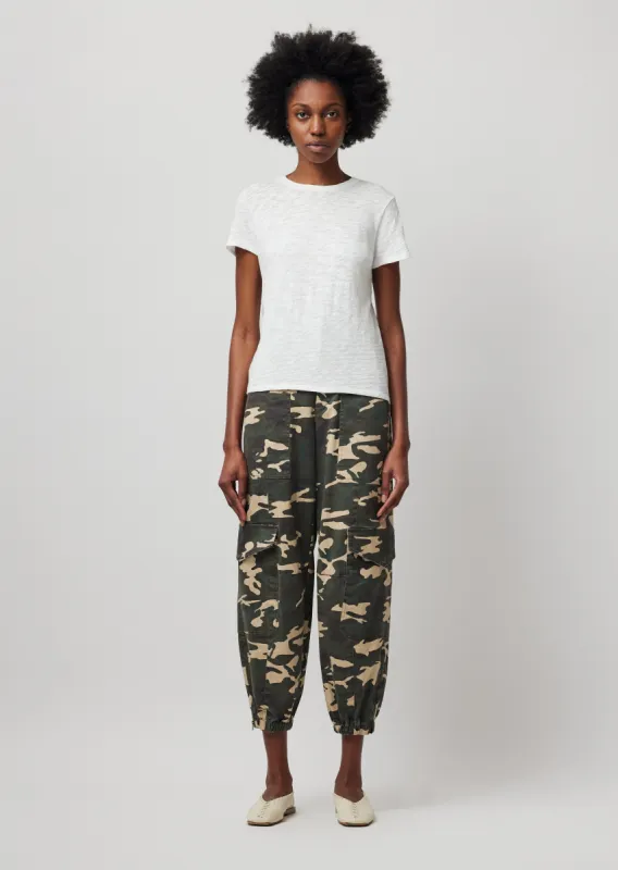 Washed Cotton Twill with Camo Print Cargo Pant - Classic Camo sold by ATM Anthony Thomas Melillo