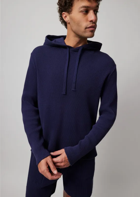Waffle Long Sleeve Hoodie - Ink sold by ATM Anthony Thomas Melillo
