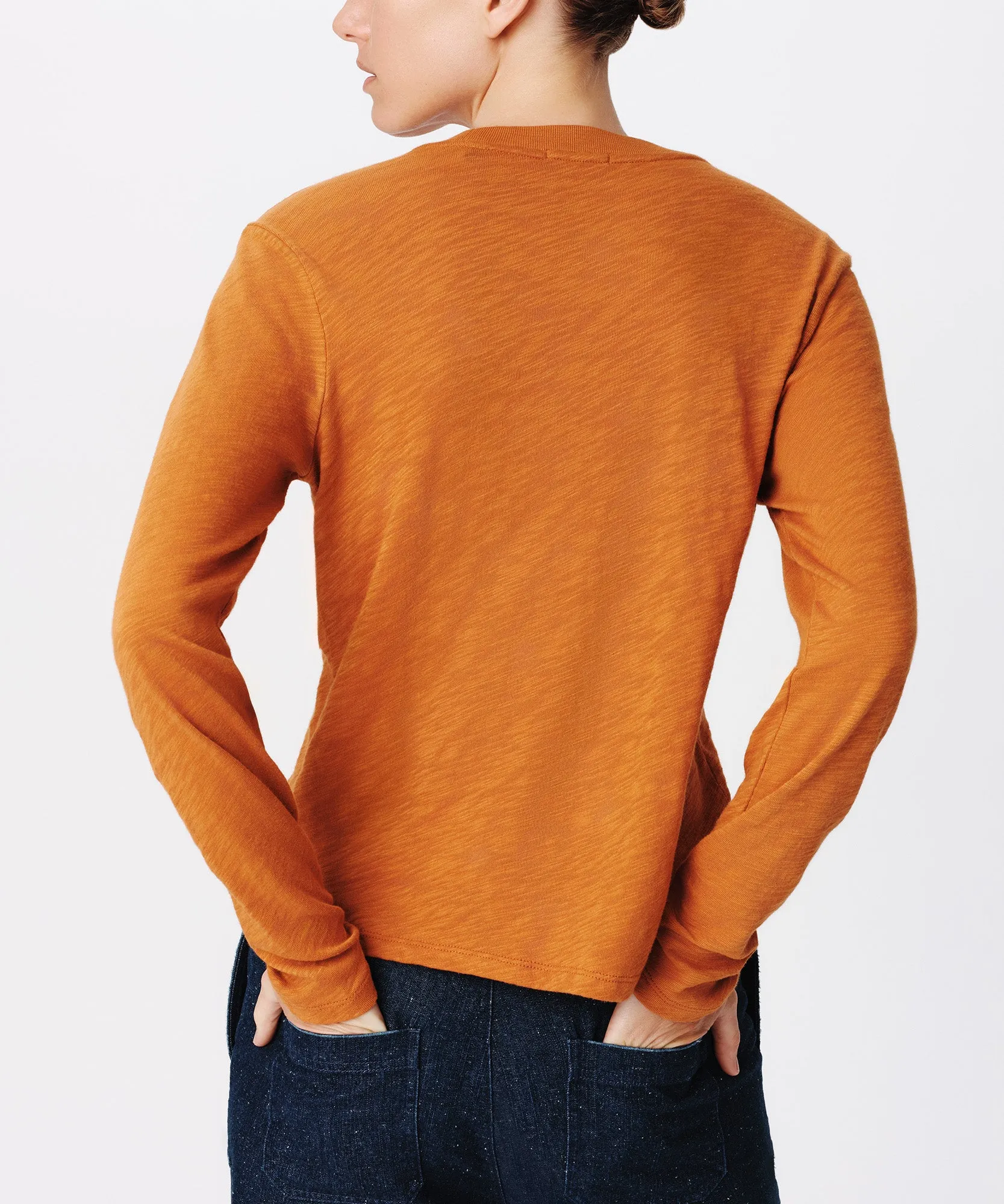 Slub Jersey Long Sleeve Crop Tee - Cornelian Stone sold by ATM Anthony Thomas Melillo product image thumbnail 2