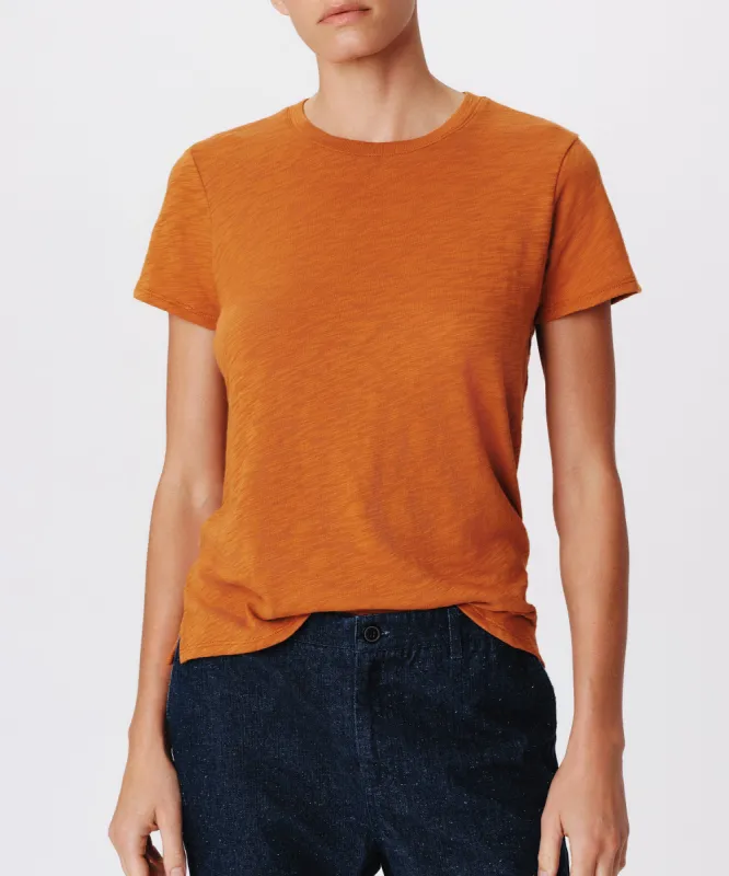 Slub Jersey Schoolboy Short Sleeve Crew Neck Tee - Cornelian Stone sold by ATM Anthony Thomas Melillo
