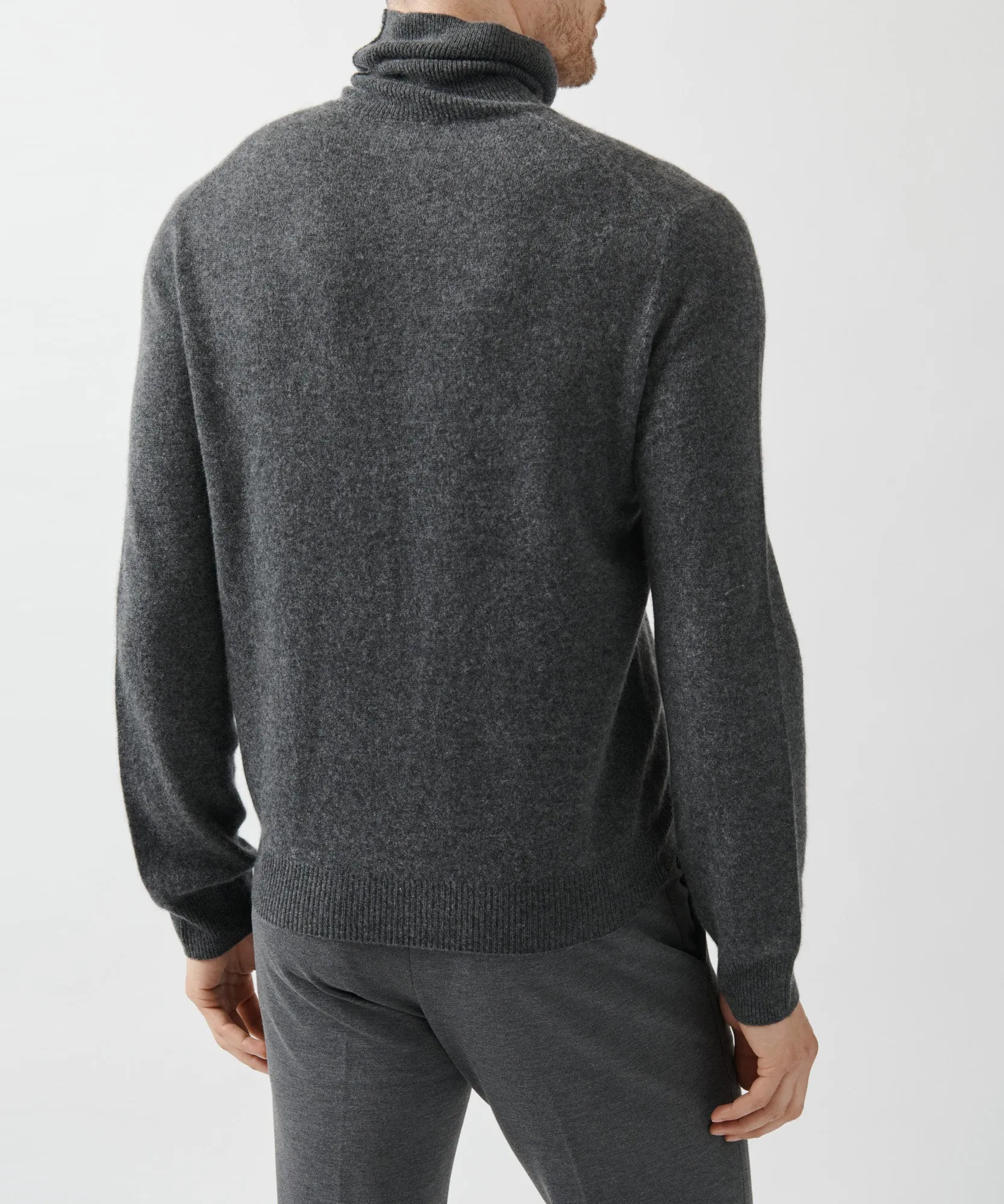 Recycled Cashmere Turtleneck Sweater - Heather Charcoal sold by ATM Anthony Thomas Melillo product image thumbnail 3