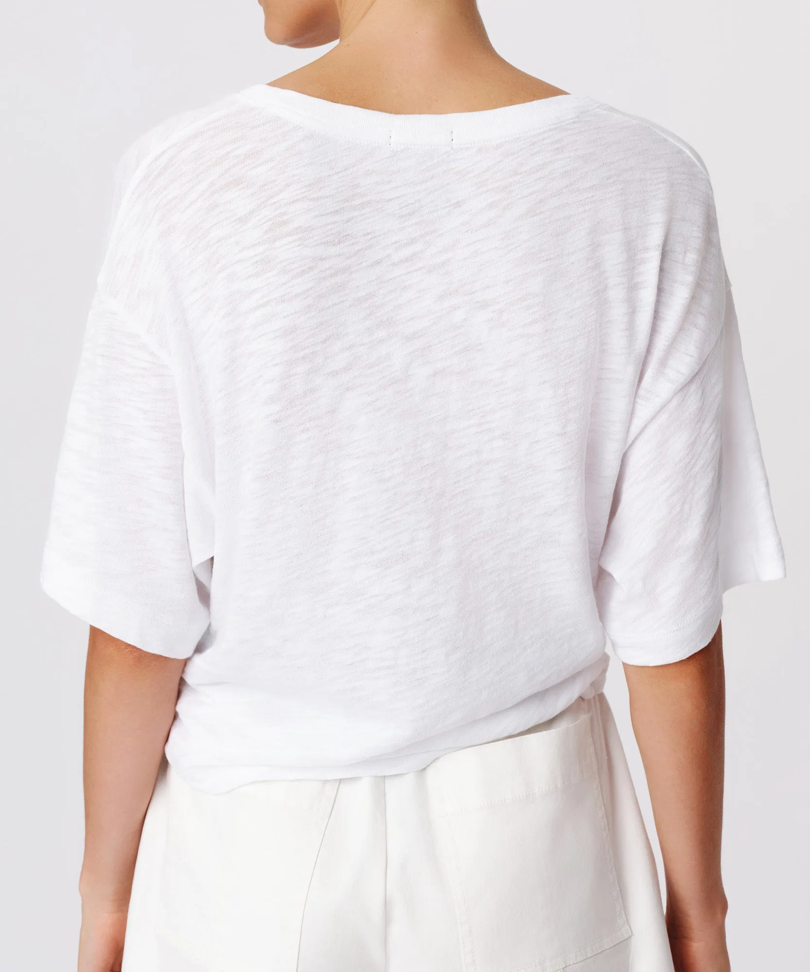 Slub Jersey V-Neck Tee - White sold by ATM Anthony Thomas Melillo product image thumbnail 2