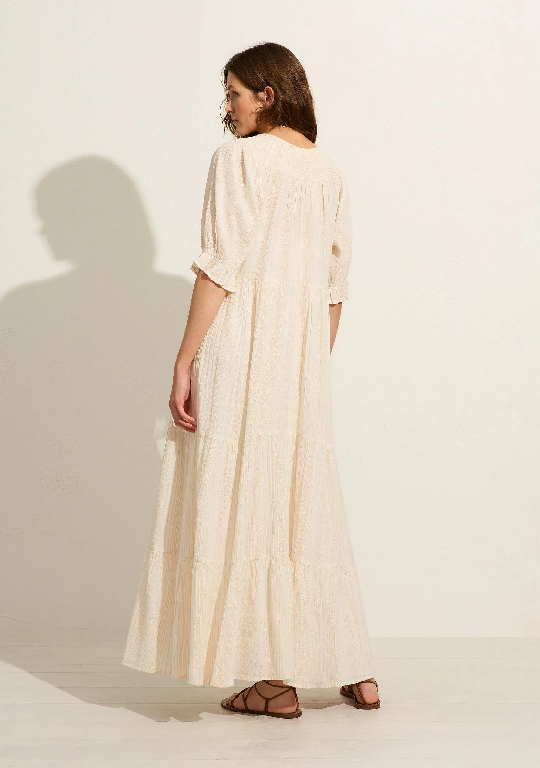 chinese dress ladies Brielle Satin Maxi Dress M / Cream main image 1
