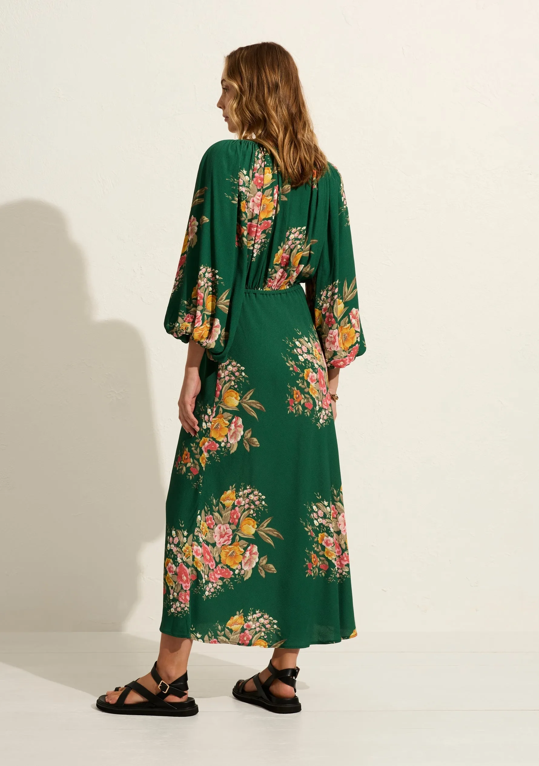 green floral printed zelda midi dress Zelda Midi Dress