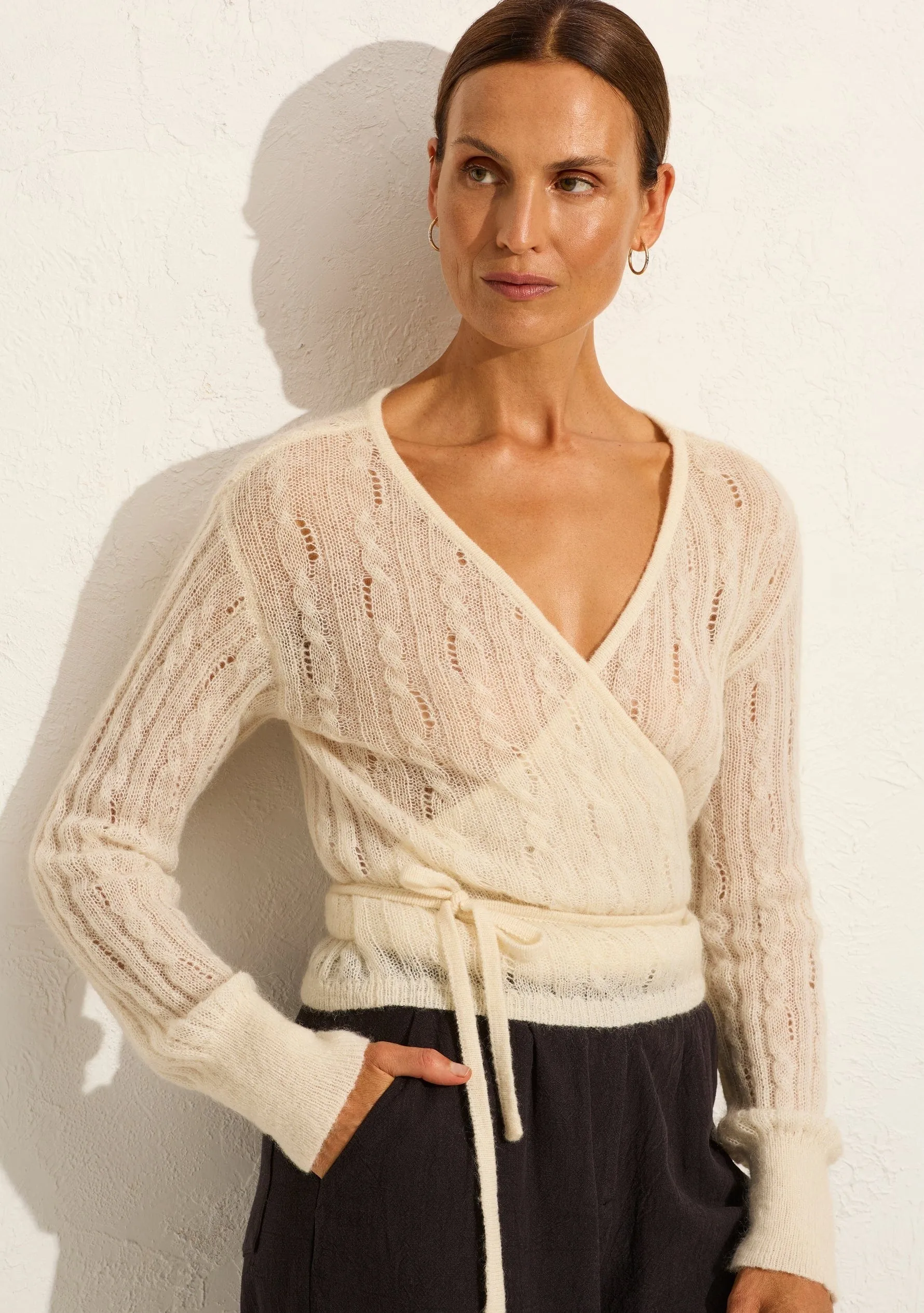 Rowan Wrap Knit Cardigan sold by Auguste The Label