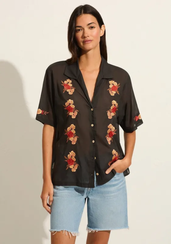Embroidered Rose Shirt sold by Auguste The Label