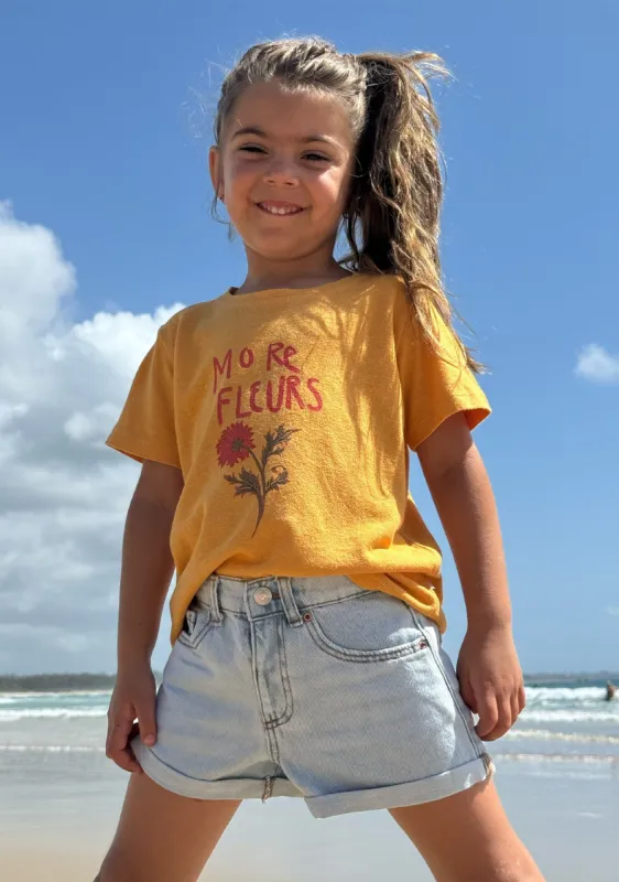 Fleurs Classic Tee Mango sold by Auguste The Label