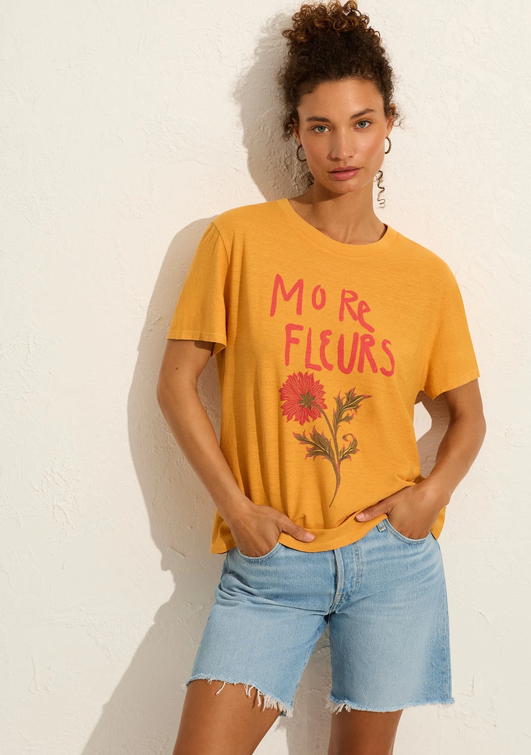 Fleurs Classic Tee Mango sold by Auguste The Label product image thumbnail 3