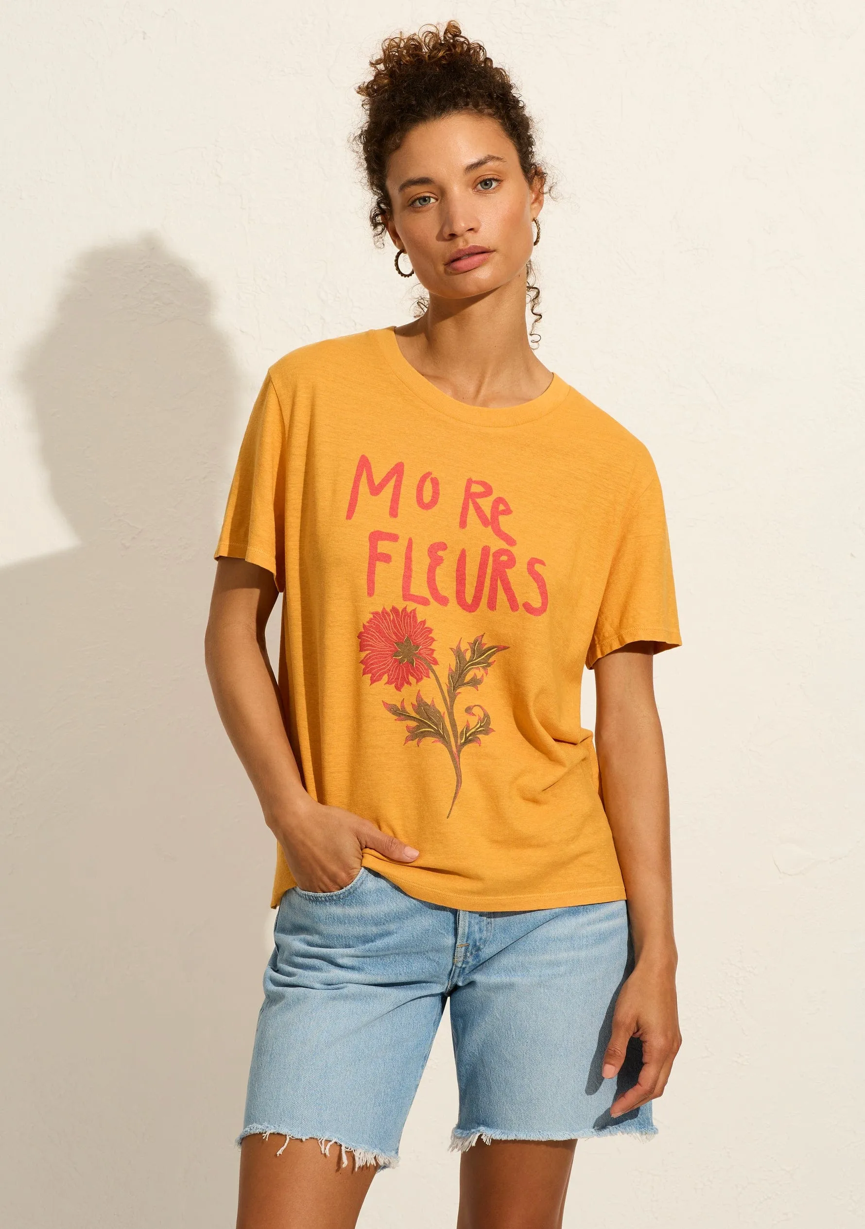 Fleurs Classic Tee Mango sold by Auguste The Label
