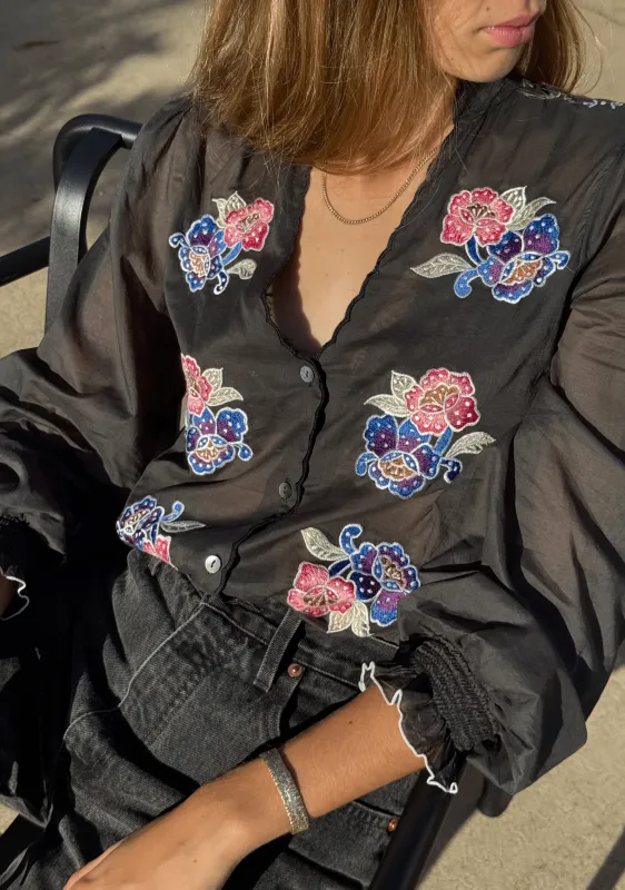 Gisele Embroidered Blouse sold by Auguste The Label