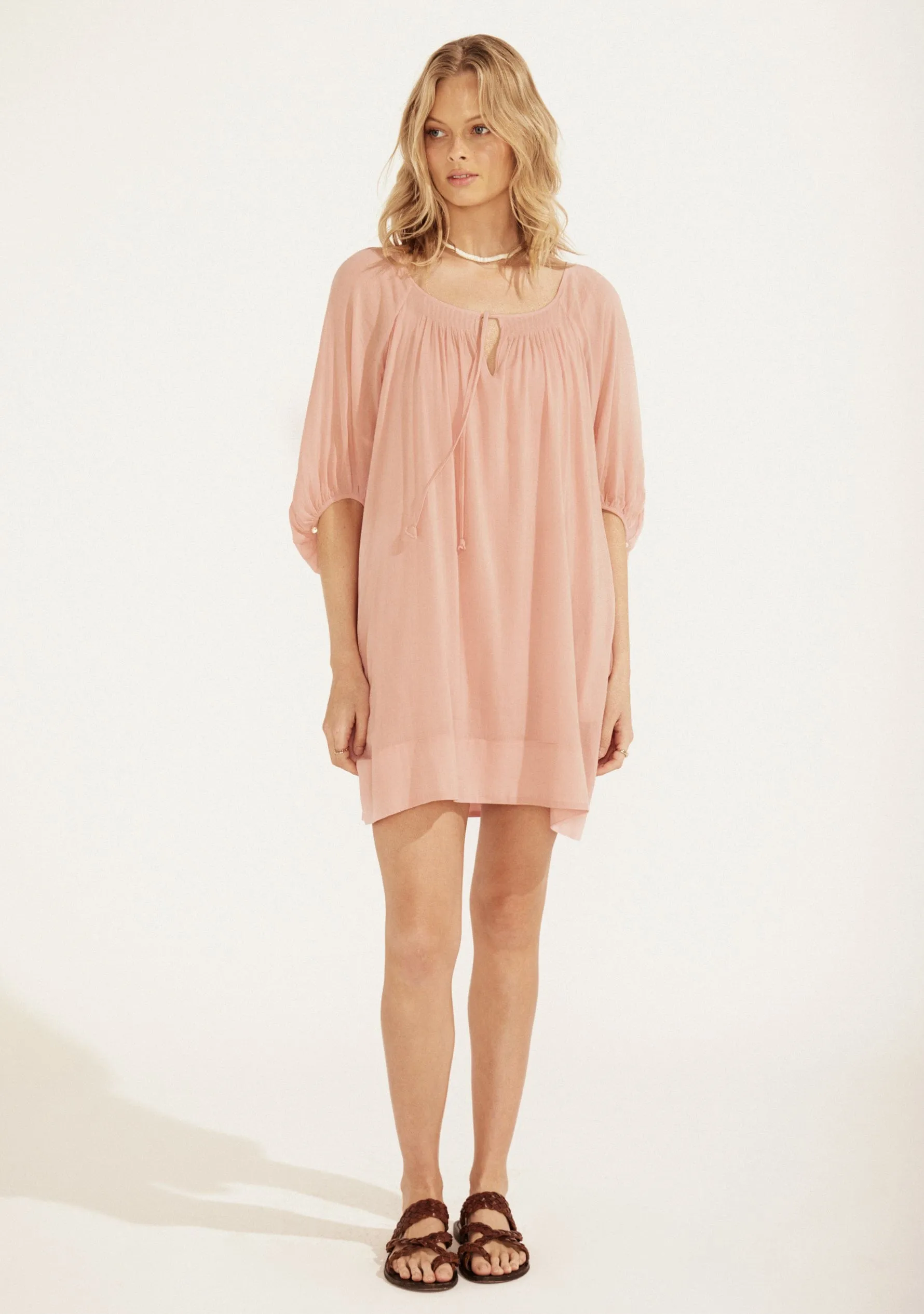Jonah Mini Dress Pale Mauve sold by Auguste The Label