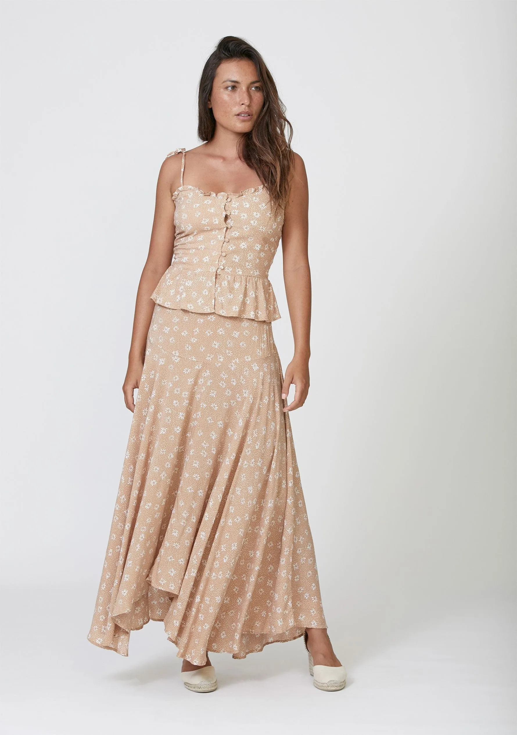 Cameron Rae Midi Skirt Sand - R2 sold by Auguste The Label