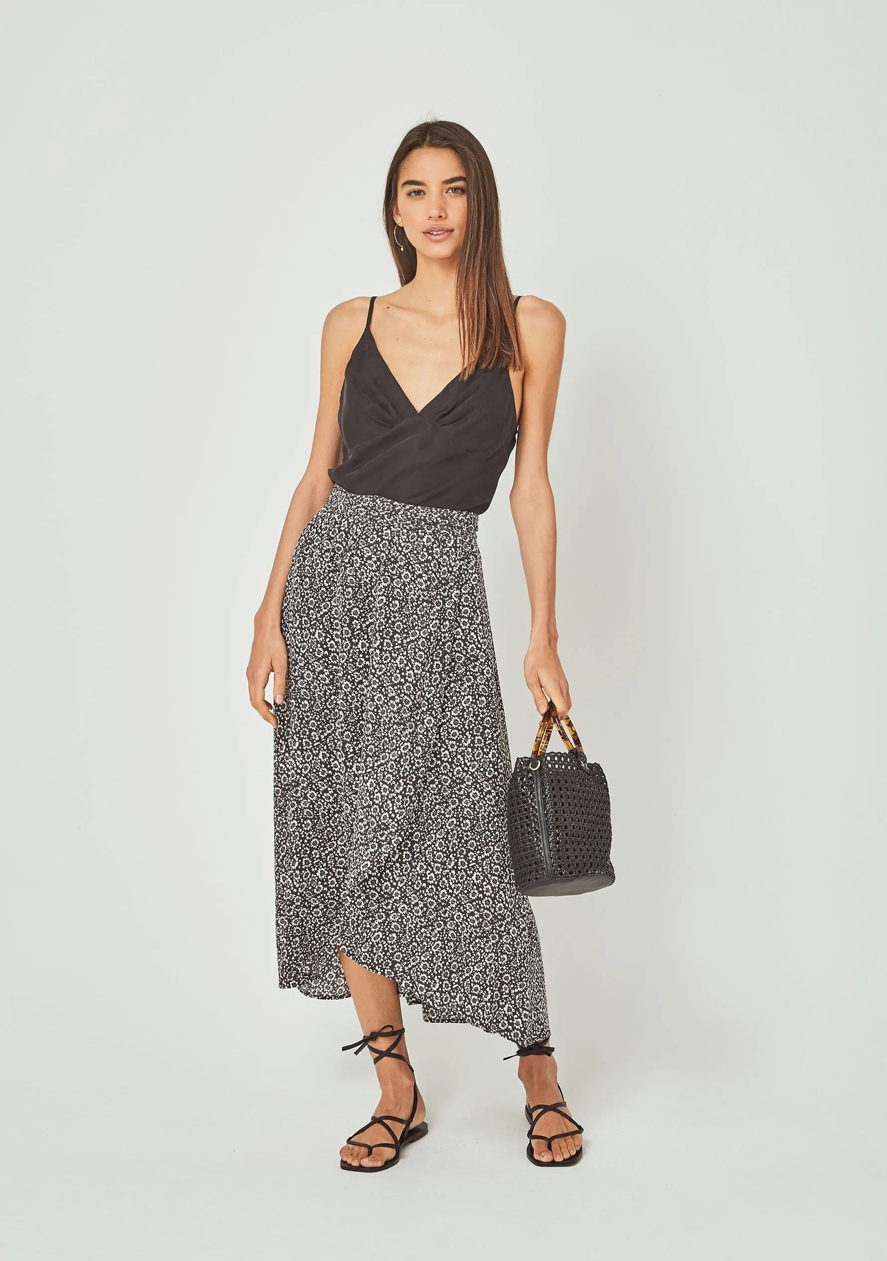 Marlowe Tess Midi Skirt Charcoal - R2 sold by Auguste The Label product image thumbnail 2
